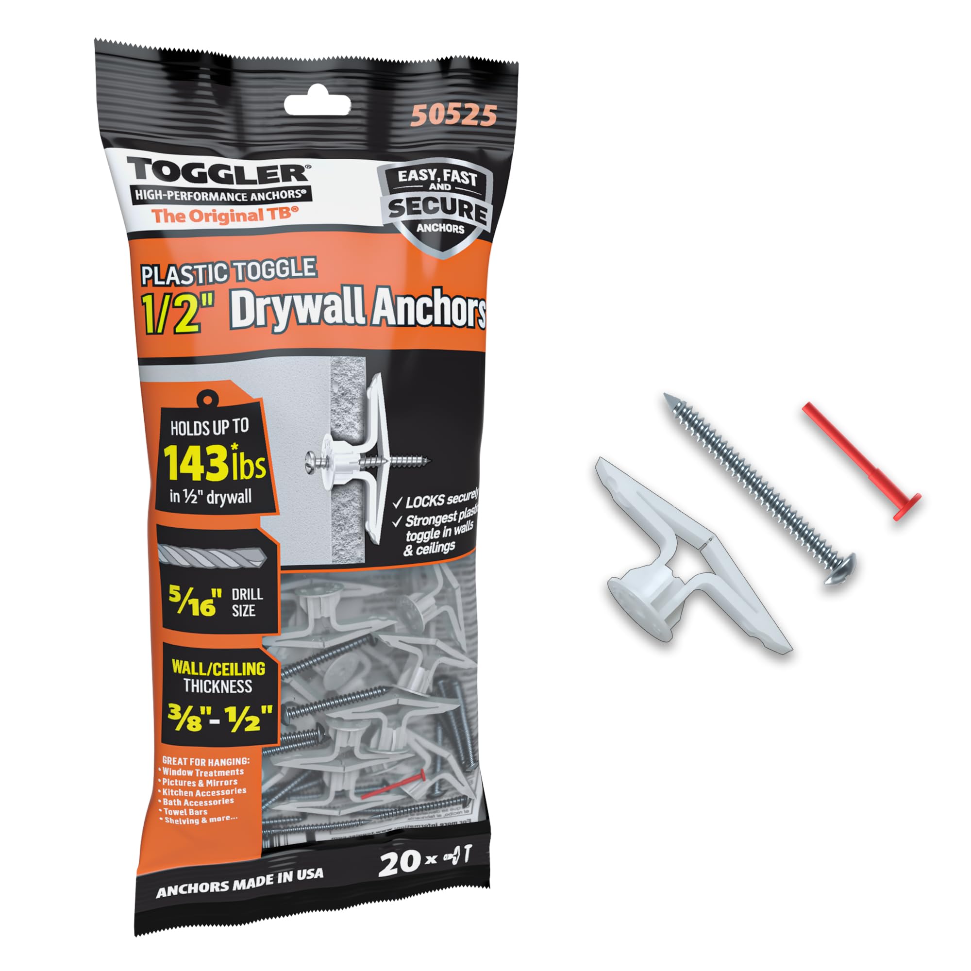 TOGGLER Toggle TB Residential Drywall Anchor