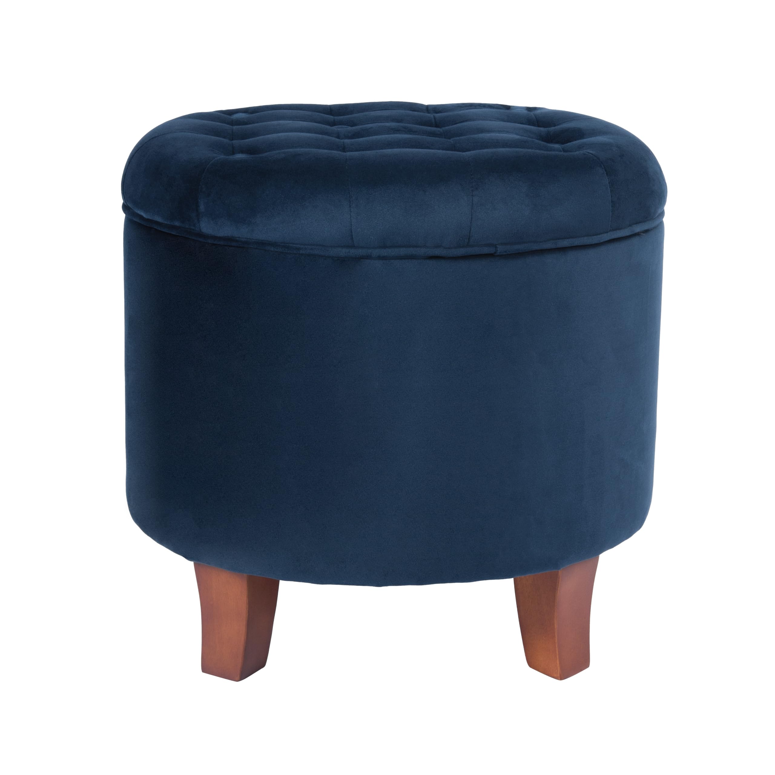 Homepop Velvet Tufted Round Ottoman
