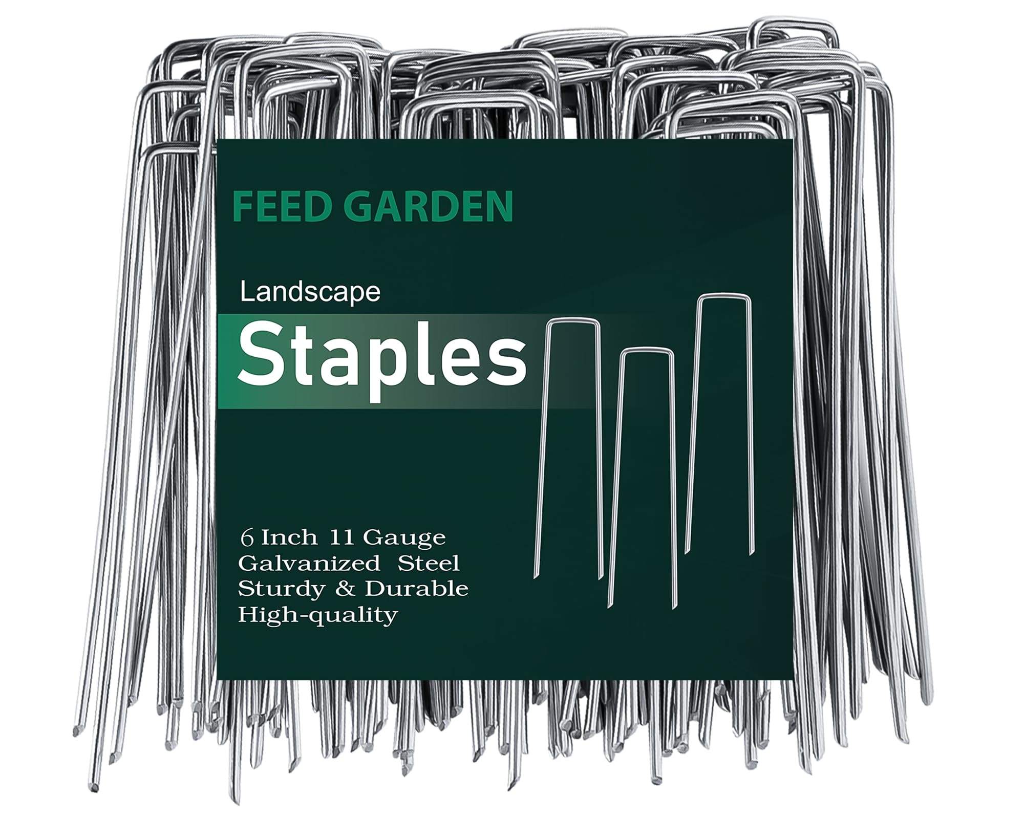 FEED GARDEN Galvanized Landscape Staples (6")