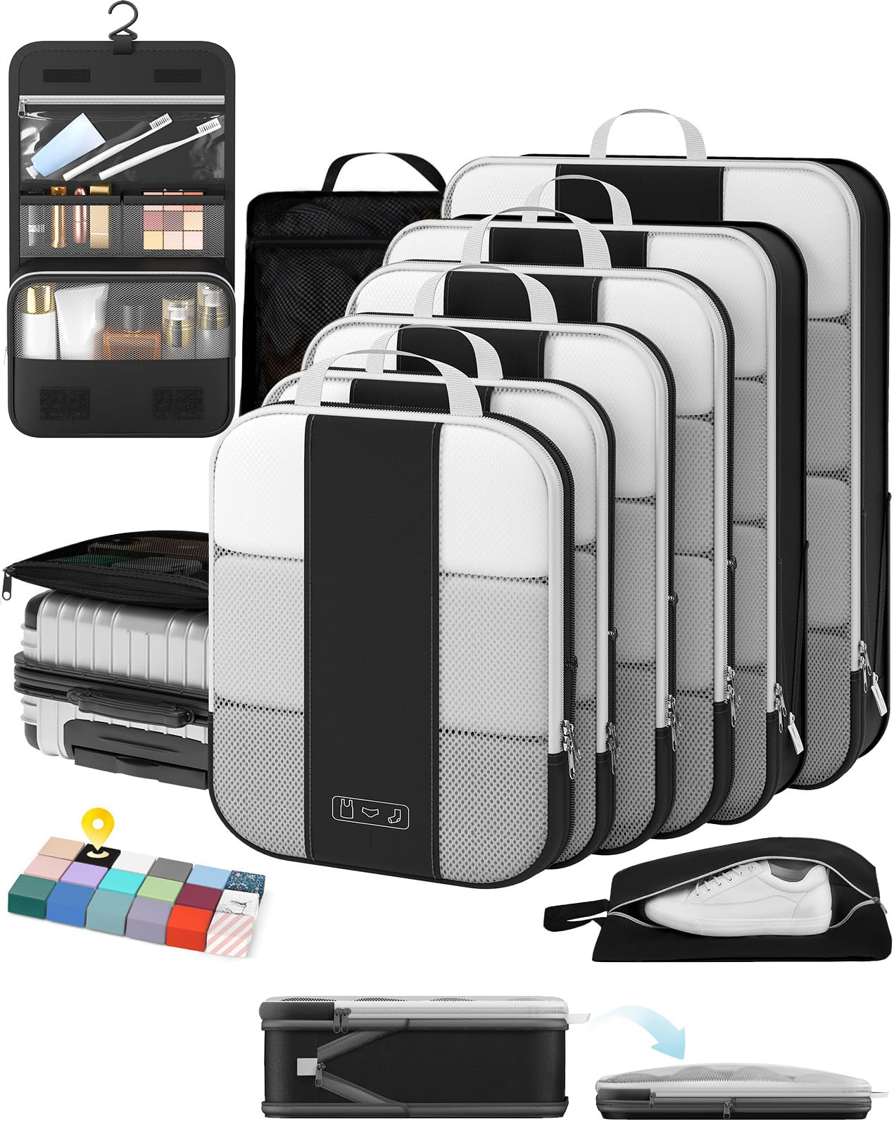 OlarHike Compression Packing Cubes (10-Piece)