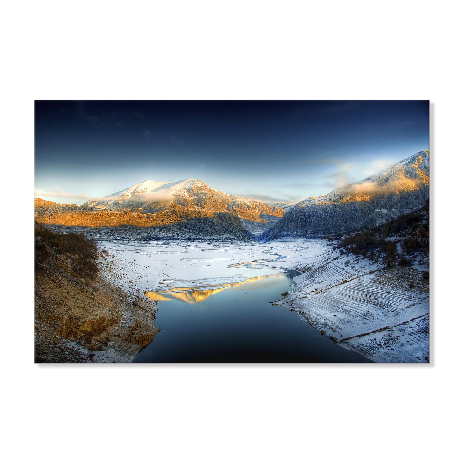 Snow Mountain and Lake Canvas 36x24
