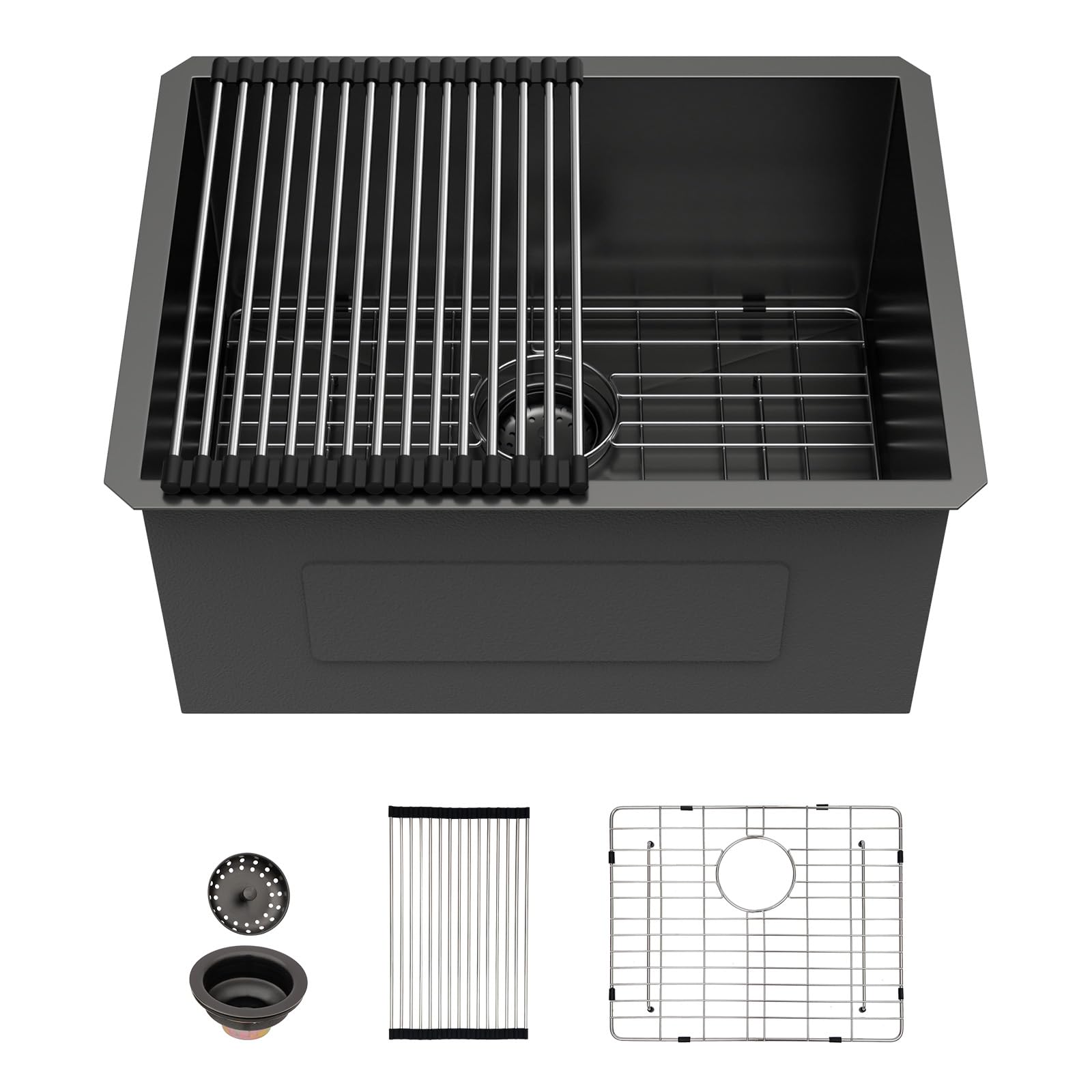 Sarlai 24" Black Undermount Stainless Sink