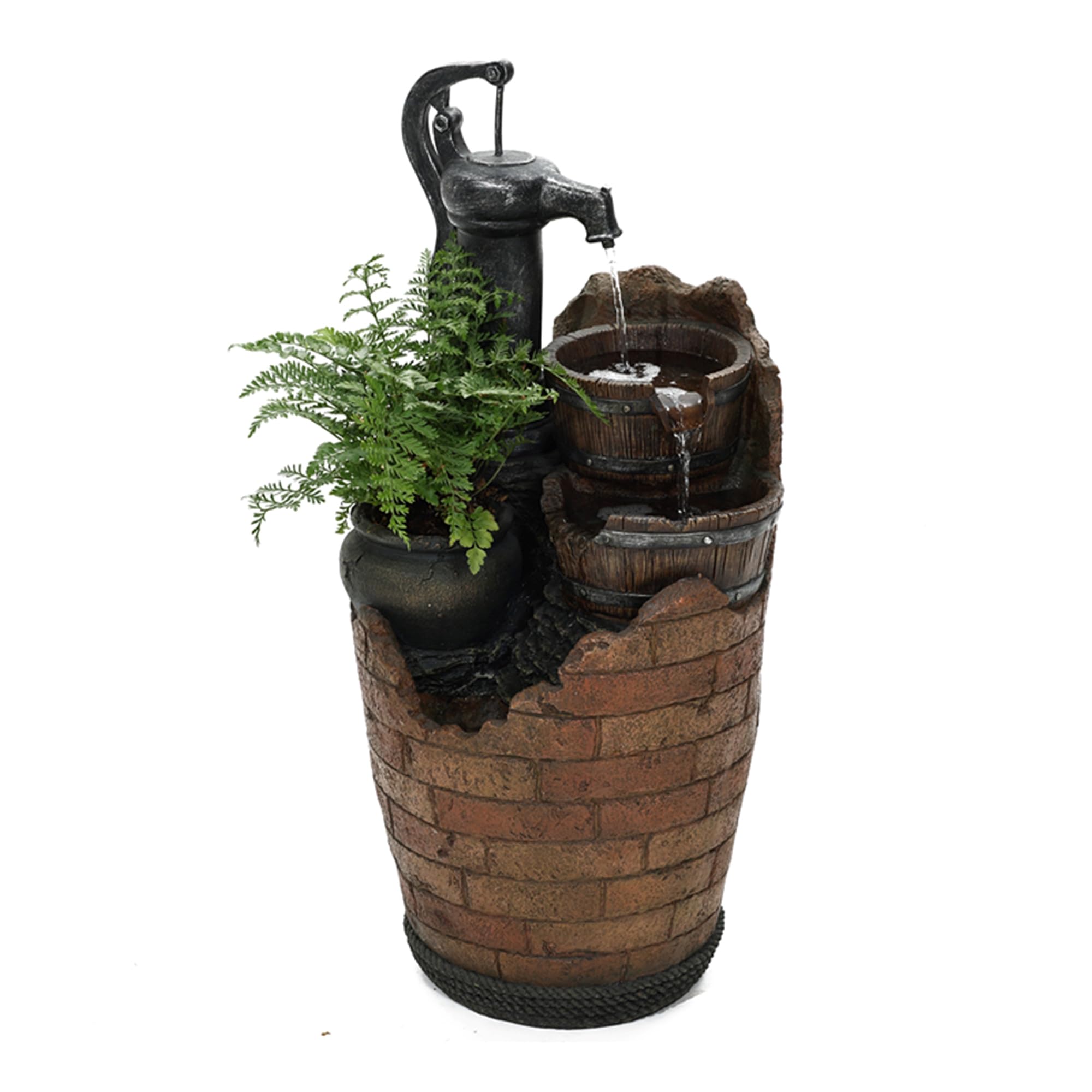Glenville Cascading Water Fountain with Planter