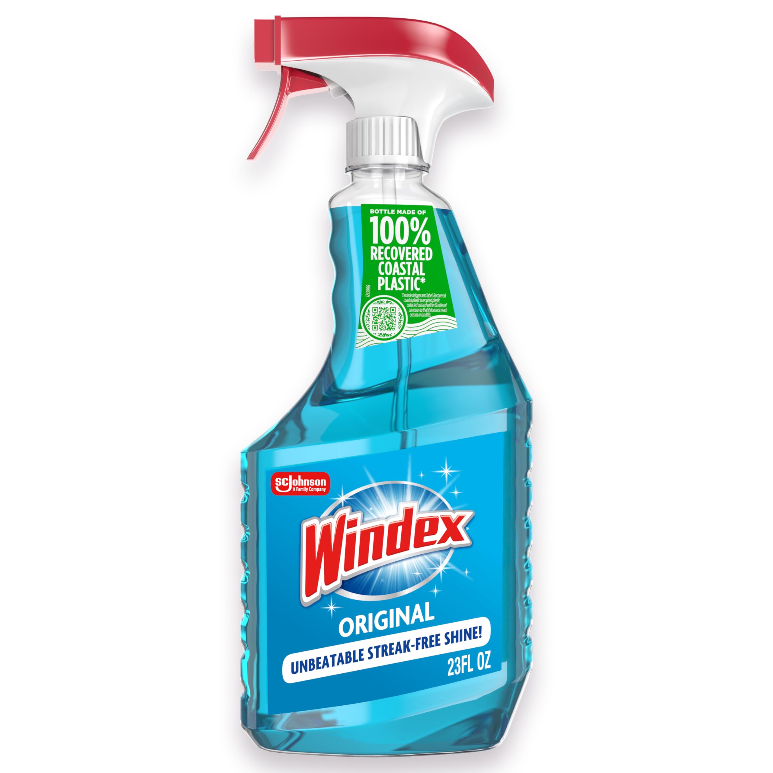 Windex Glass and Window Cleaner Spray Bottle, Original Blue Scent, 23 Fl Oz