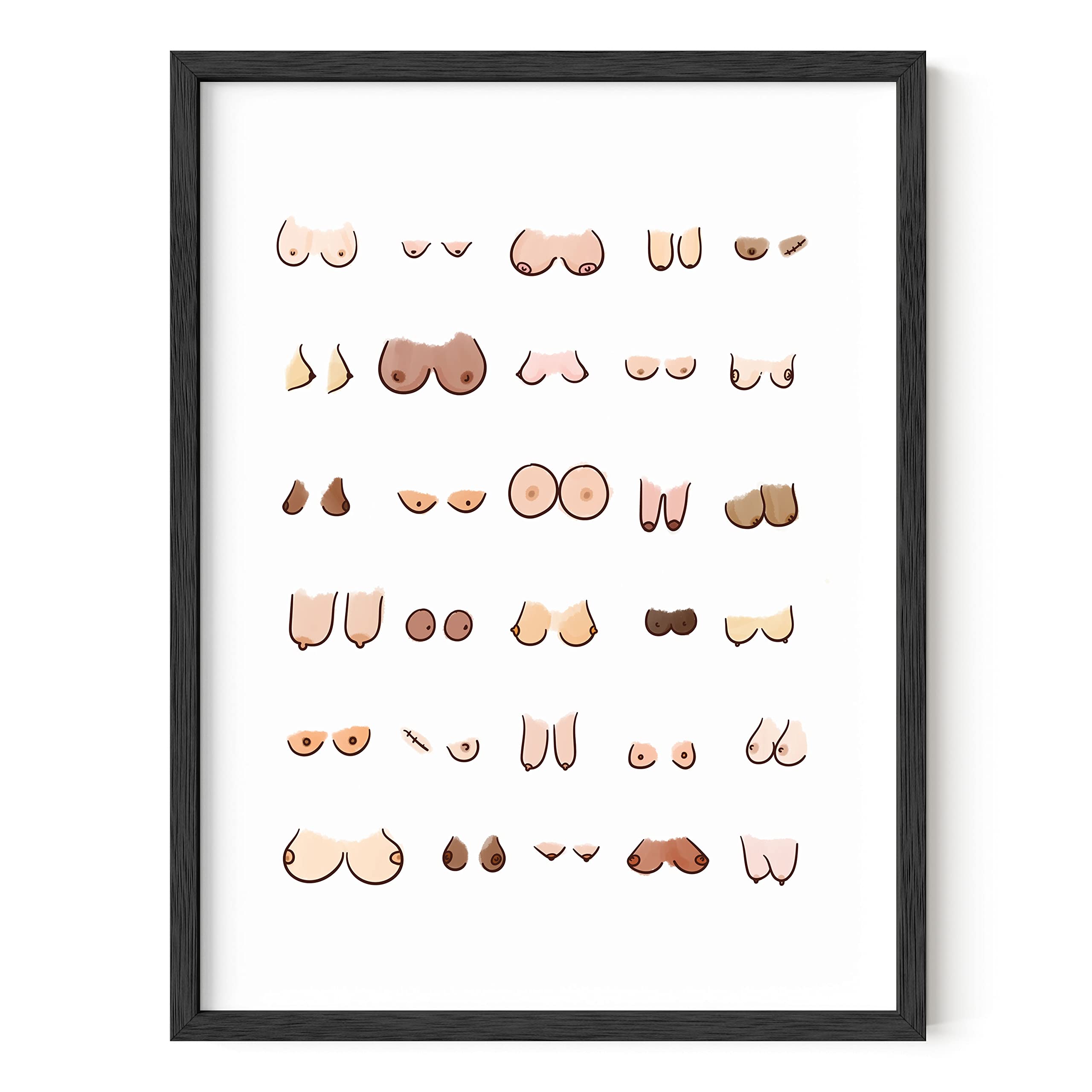 HAUS AND HUES Framed Funny Bathroom Poster