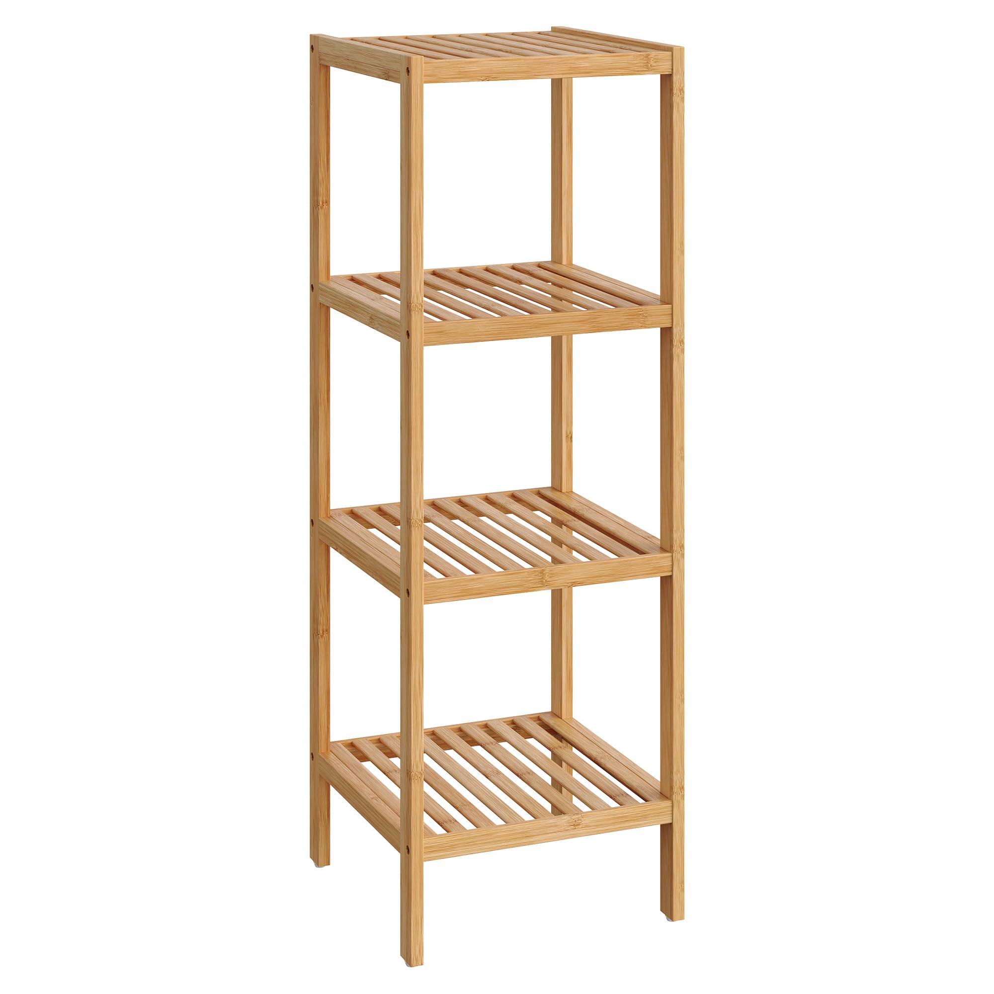 SONGMICS 4-Tier Bamboo Corner Shelf
