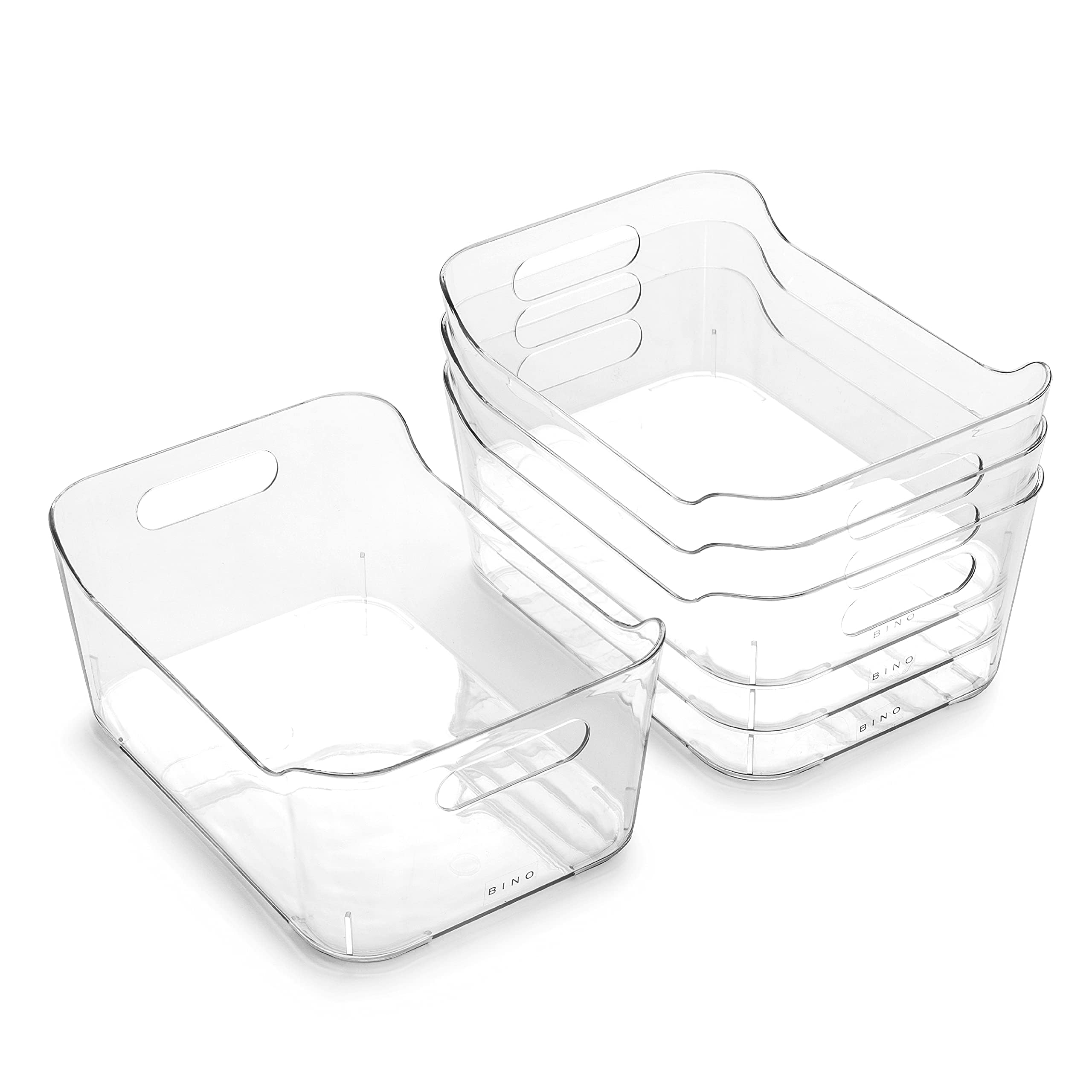 BINO Small Clear Organizer Bin (4-Pack)