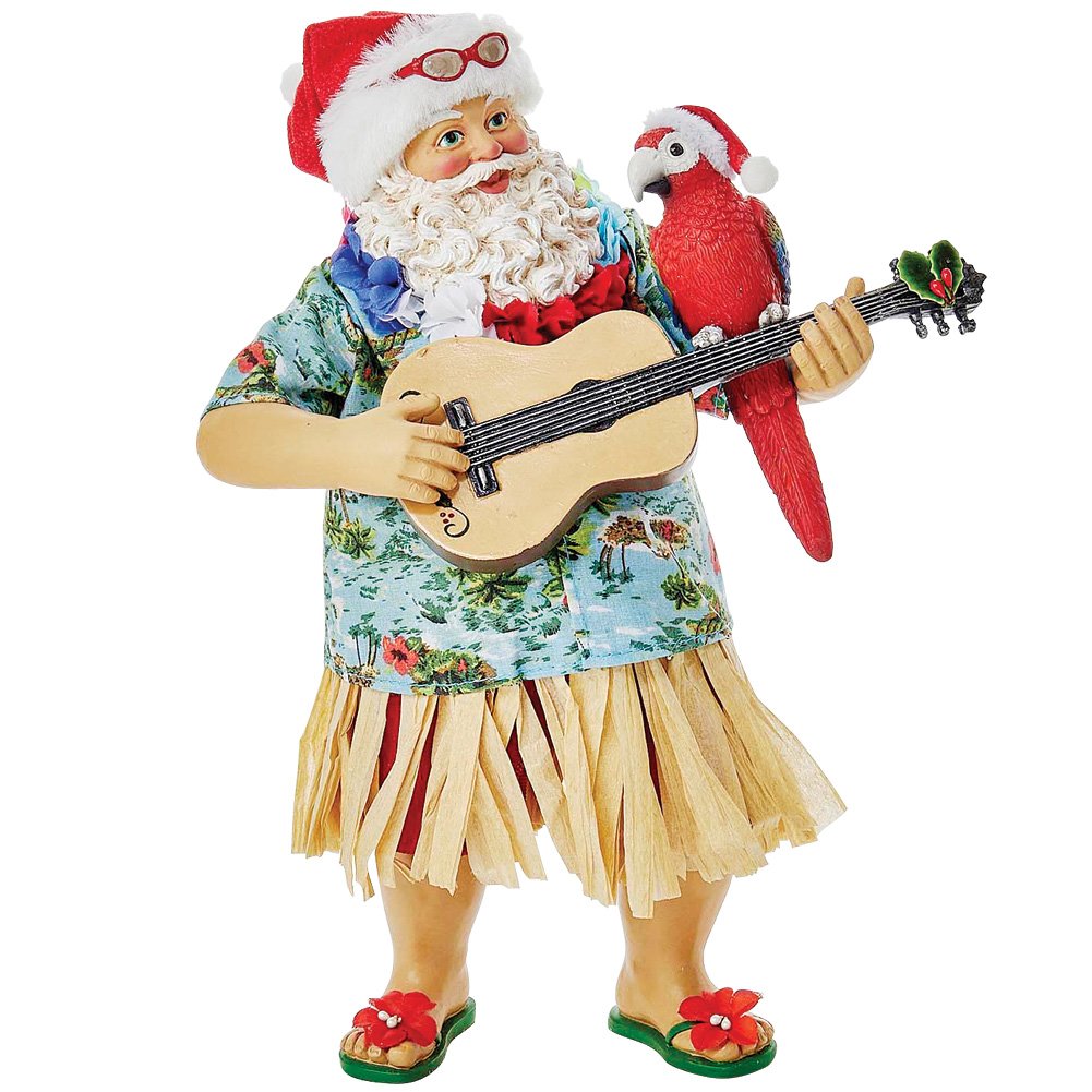 Kurt Adler Fabriche Beach Santa Figure