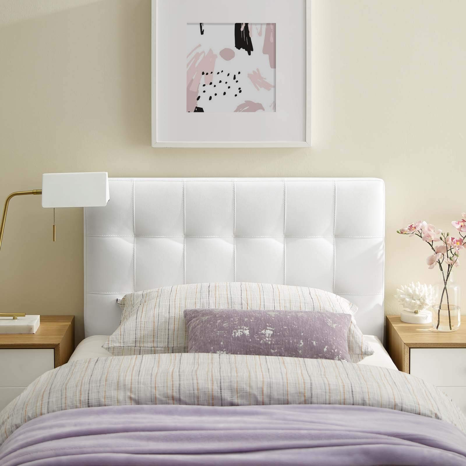 Modway Lily Faux Leather Tufted Headboard