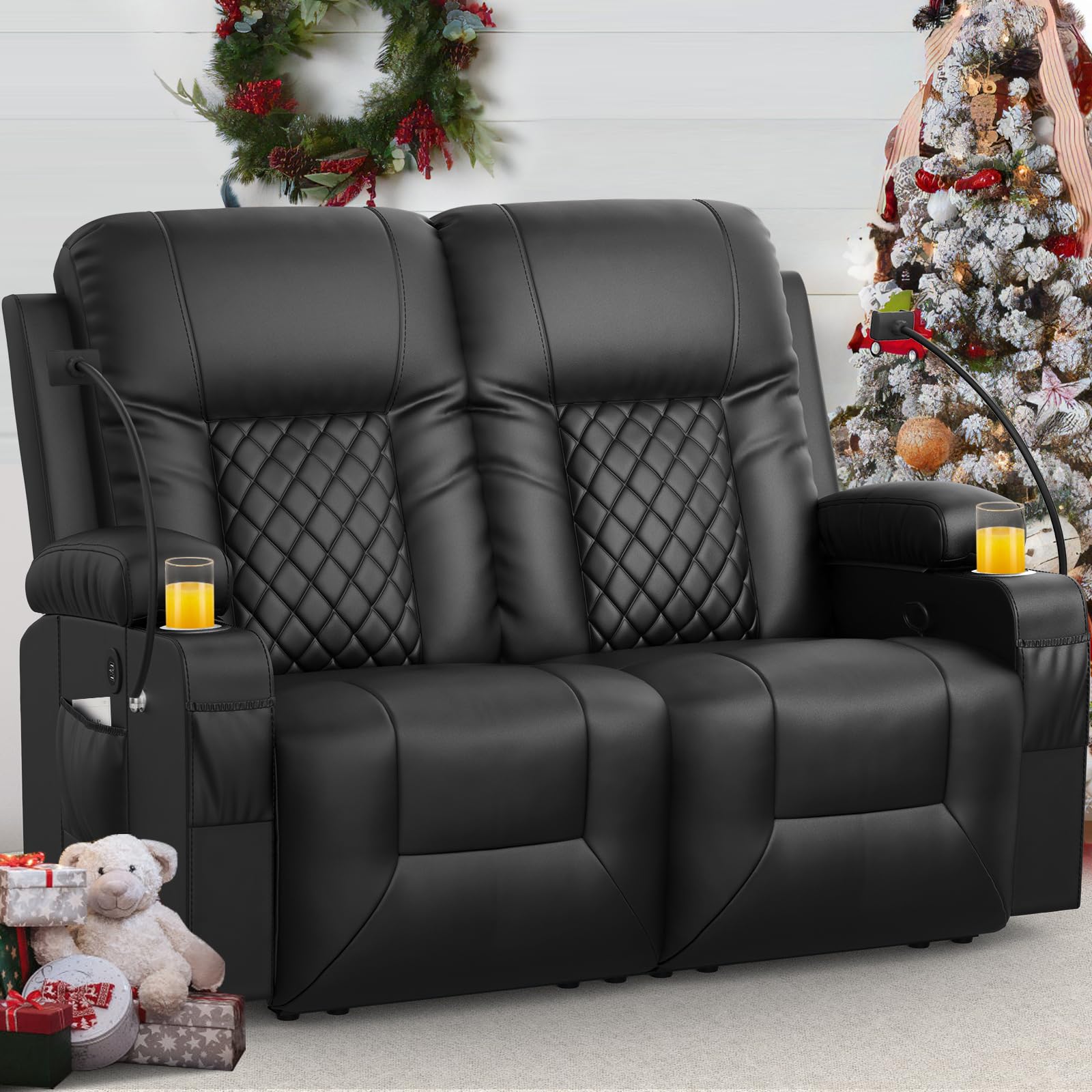 FURNIMAT Reclining Loveseat
