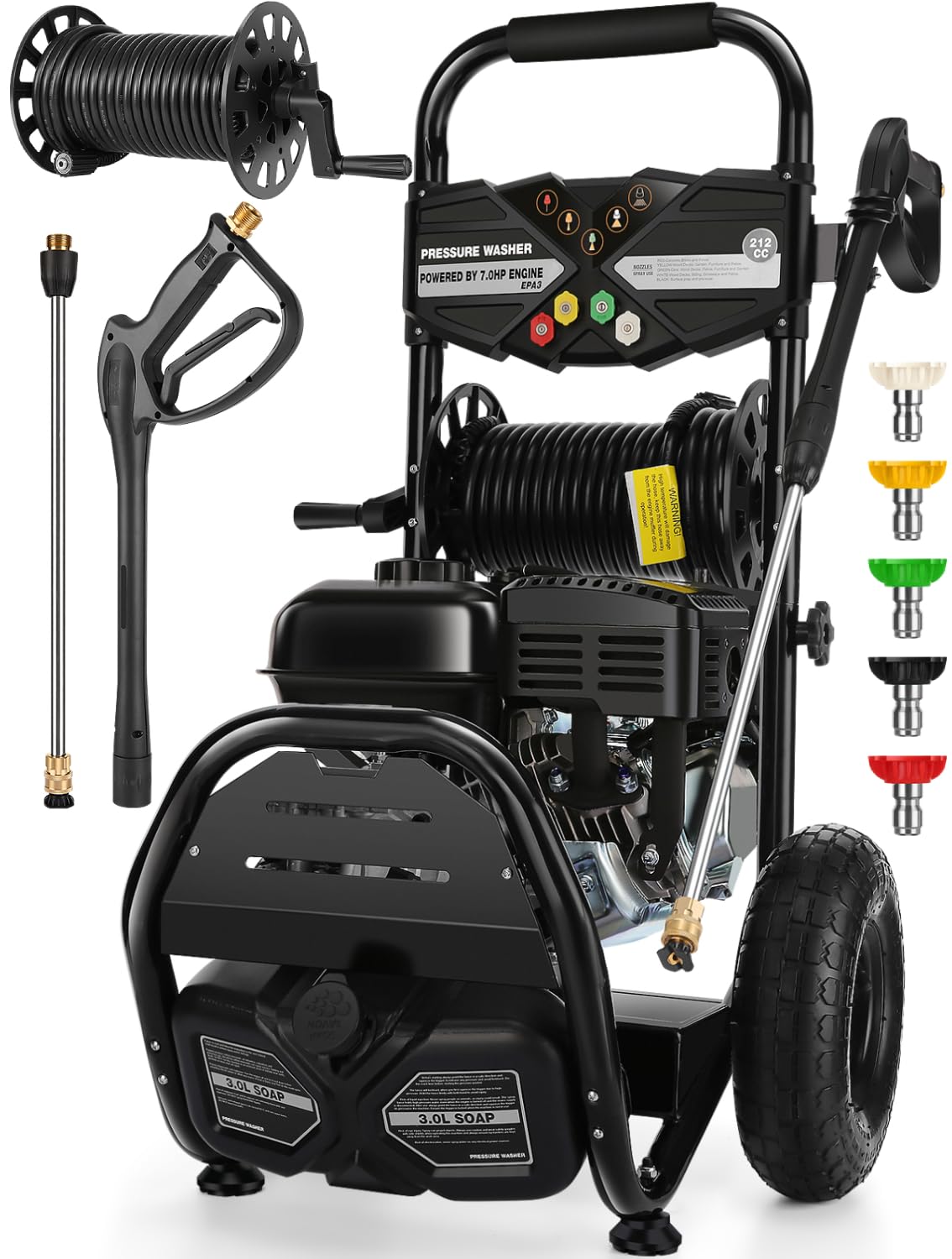 4200PSI Gas Pressure Washer — 4.0 GPM, 212cc Engine, Commercial Output