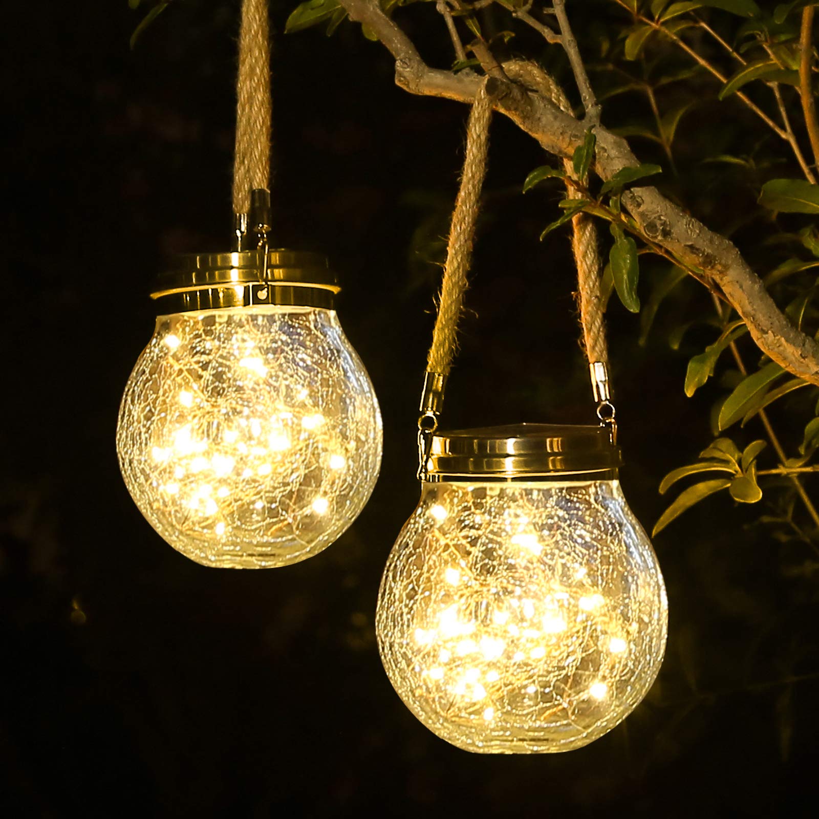 ROSHWEY Solar Hanging Lanterns