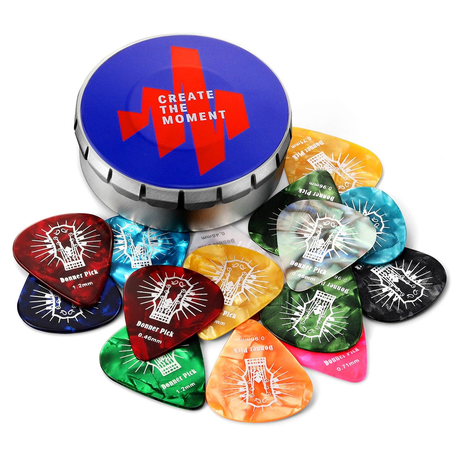 Donner Celluloid Pick Tin (Assorted Gauges)