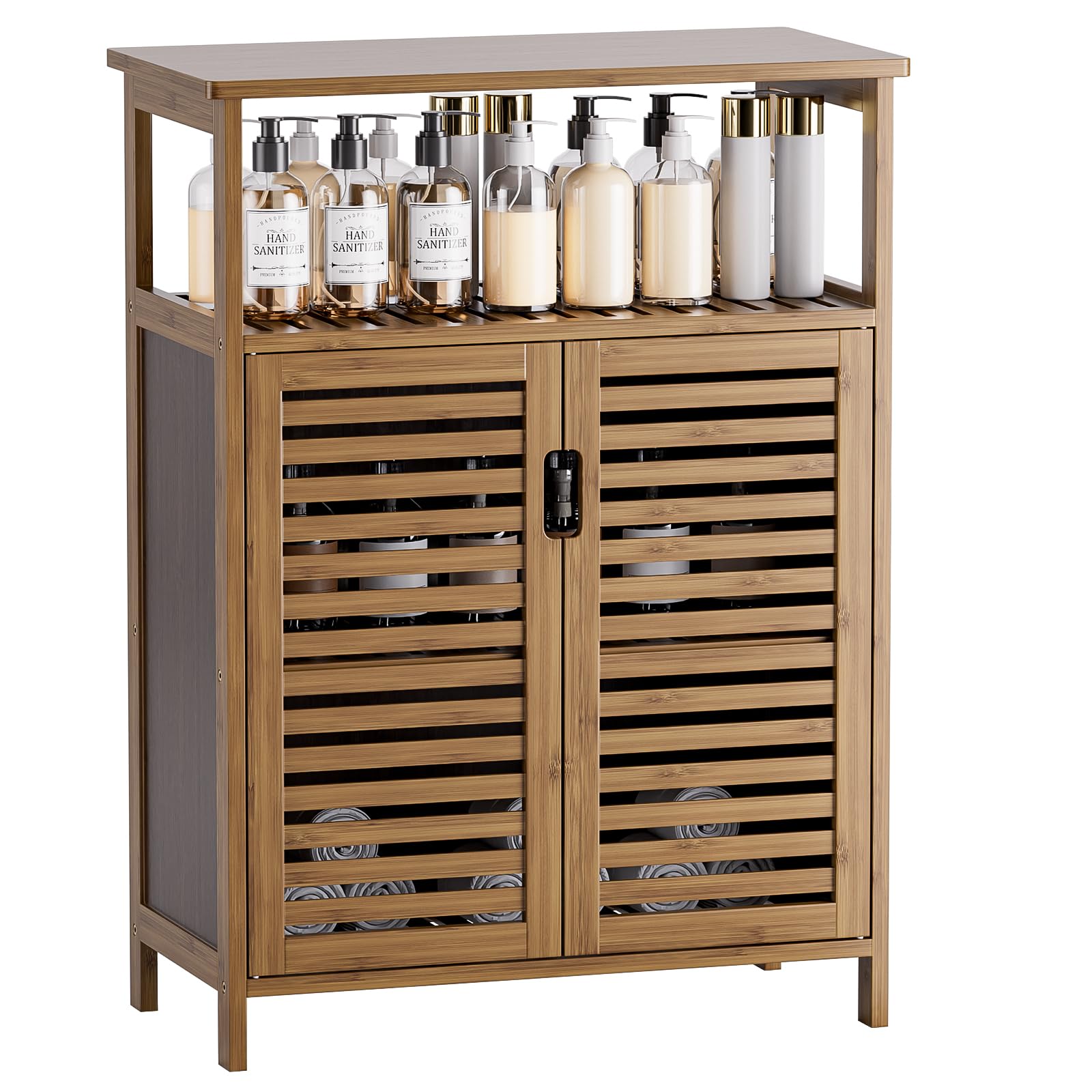 HITNET Walnut Bathroom Floor Cabinet