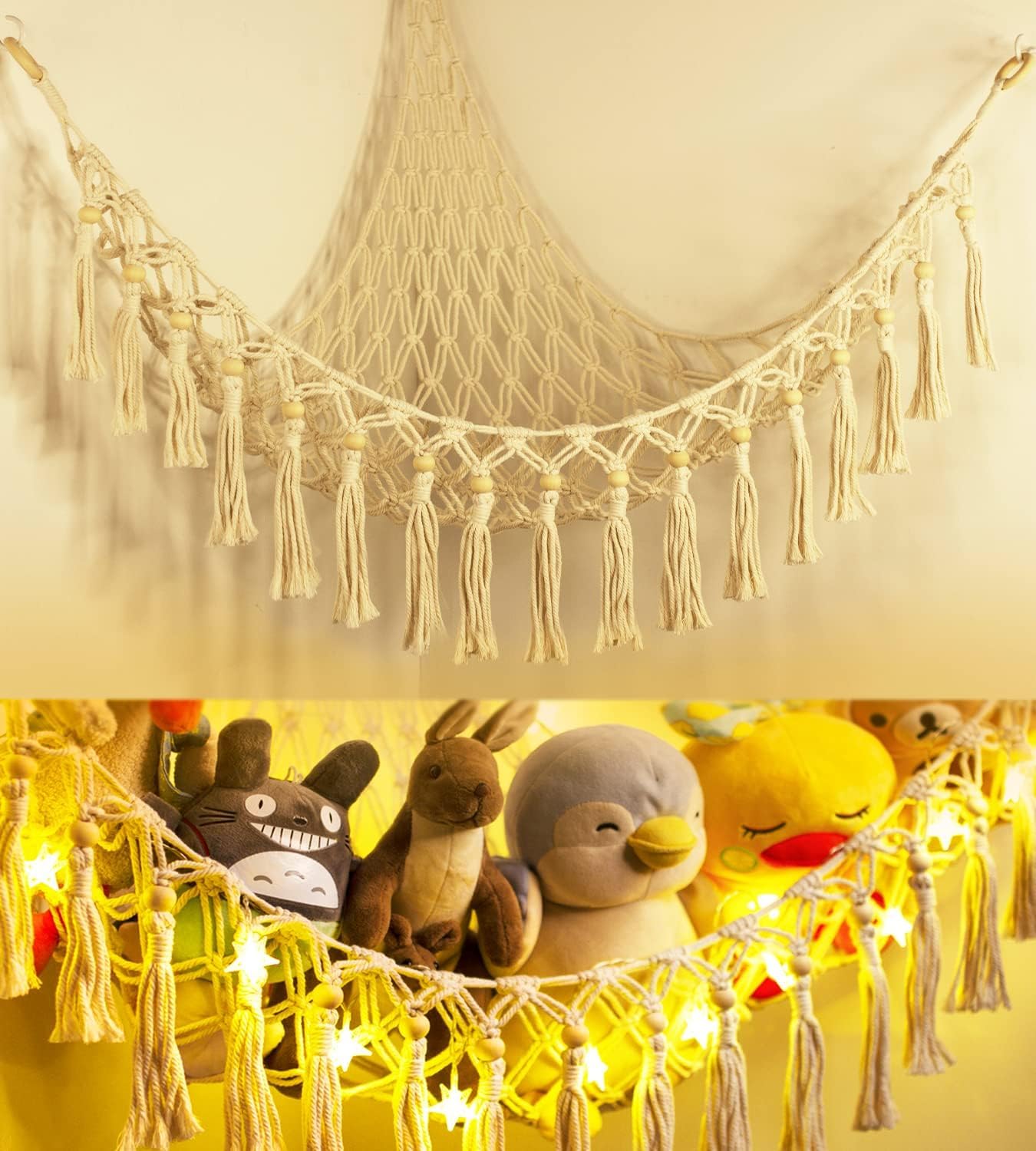 Macrame Jumbo Stuffed Animal Hammock