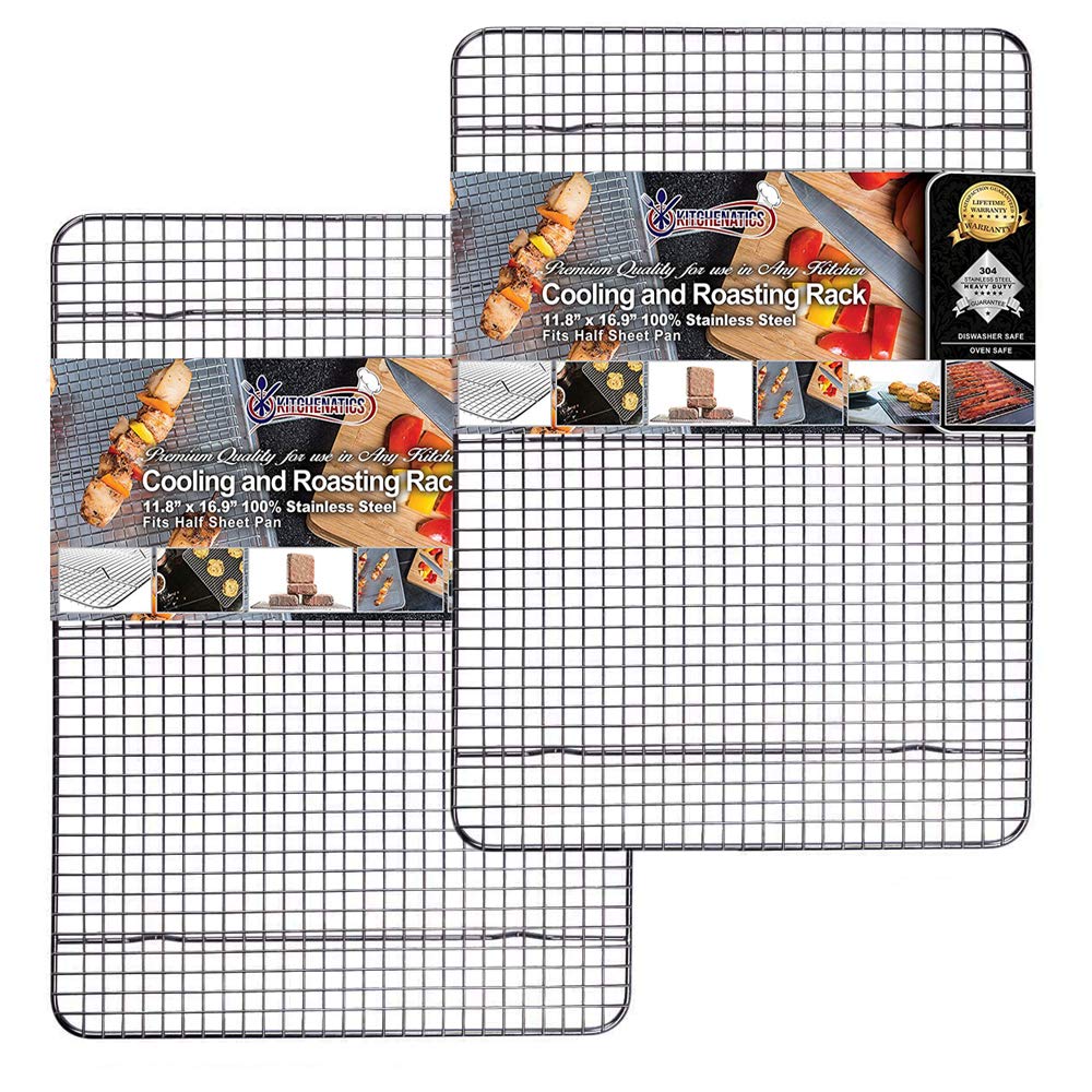 KITCHENATICS Heavy-Duty Cooling Racks (11.8 x 16.9)