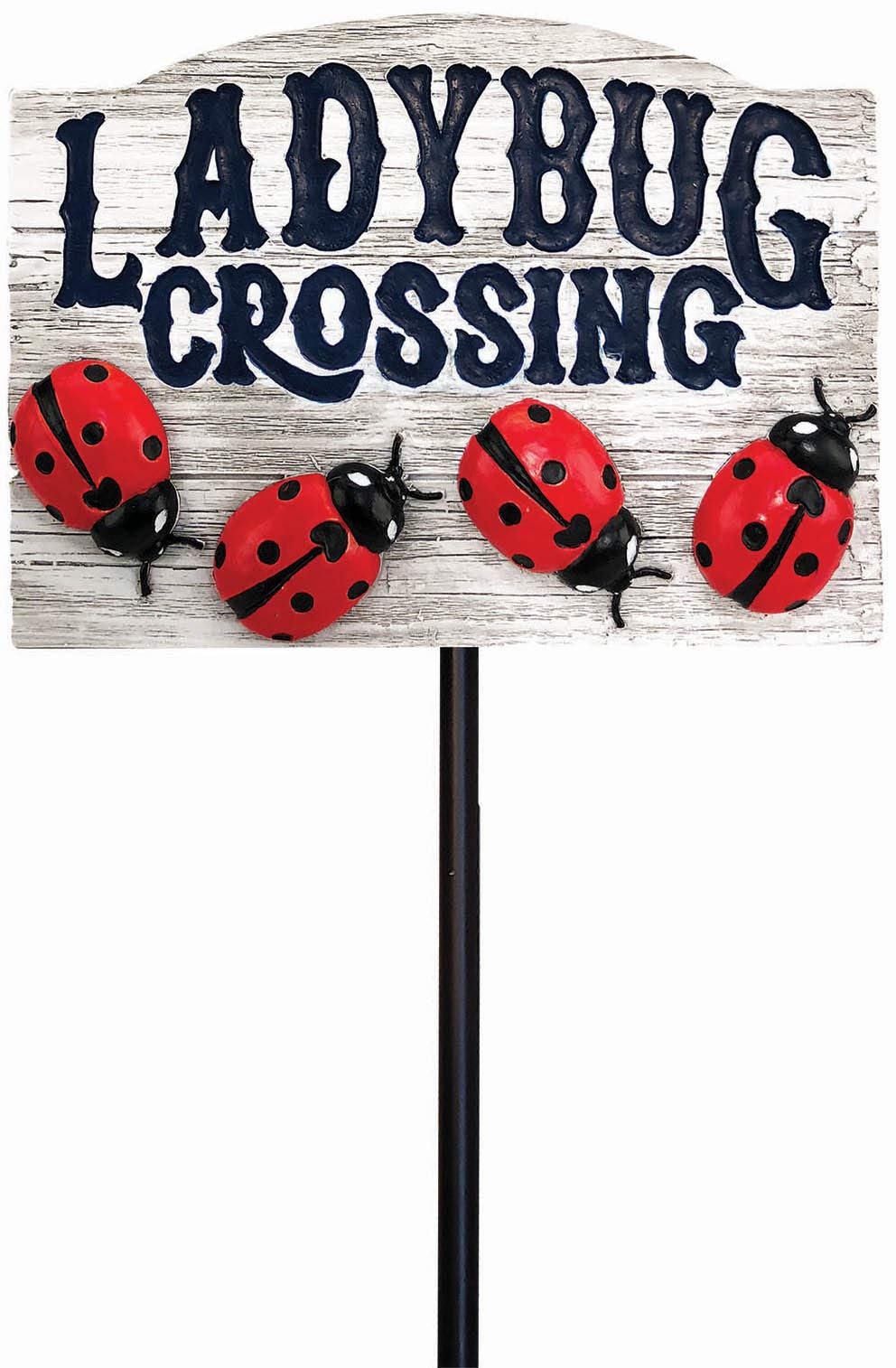 Spoontiques Ladybug Crossing Garden Stake