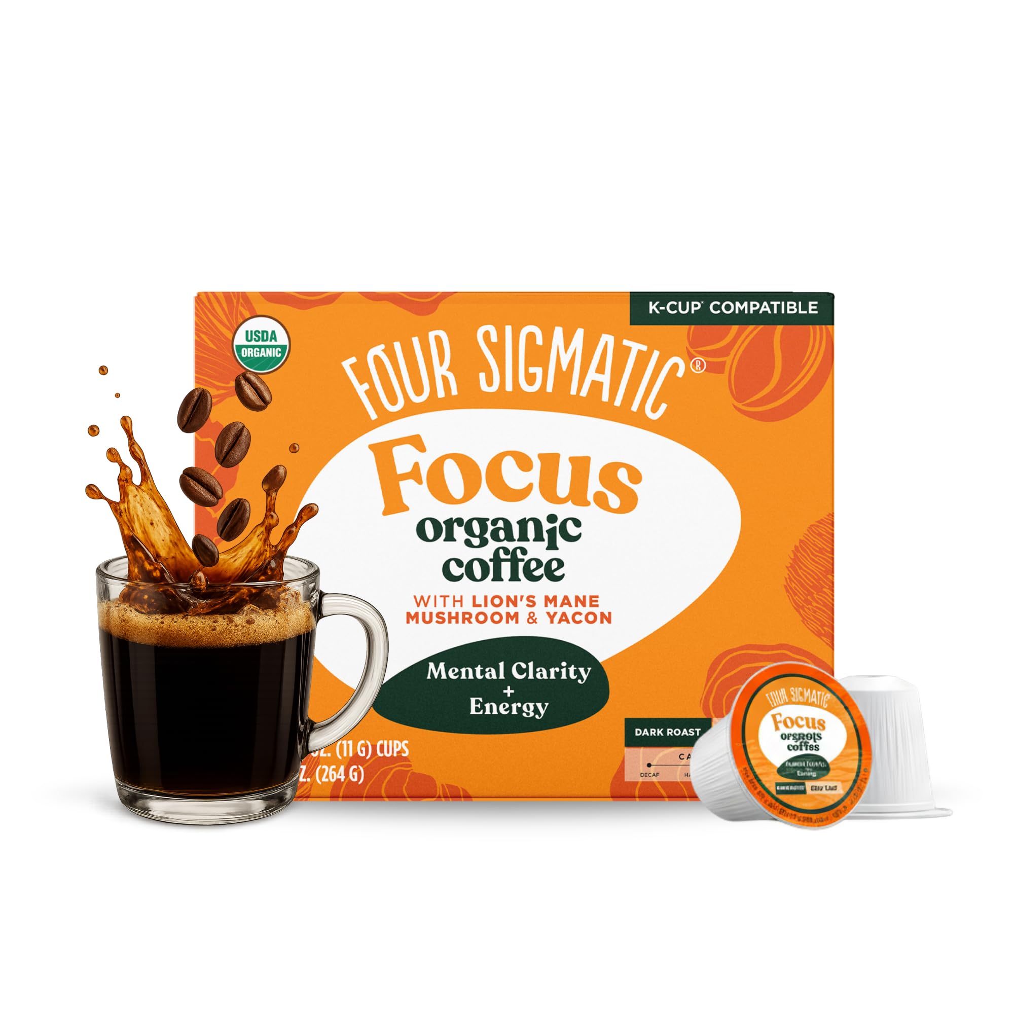 Four Sigmatic Focus Mushroom Coffee K‑Cups