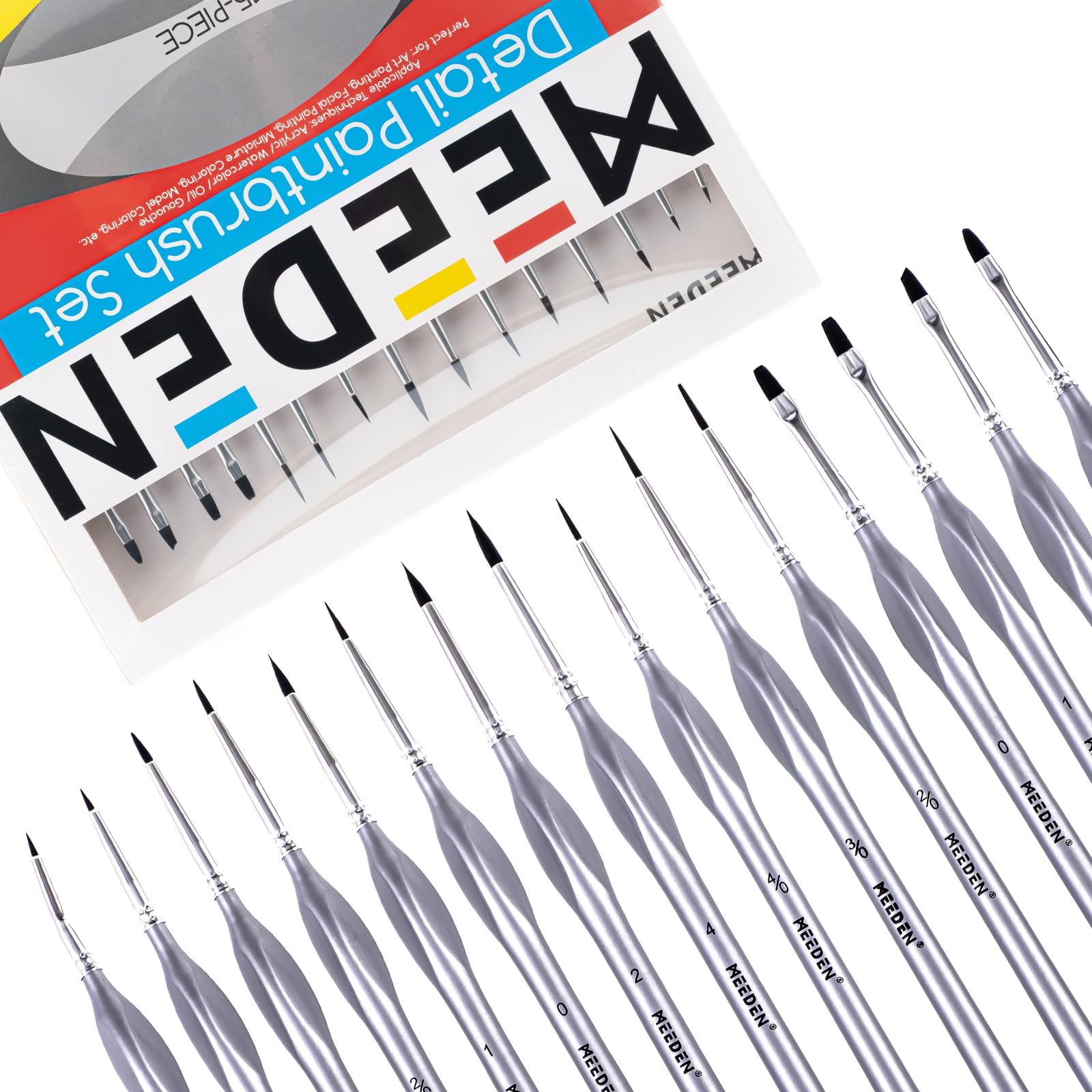 MEEDEN 15‑Piece Miniature Detail Brushes