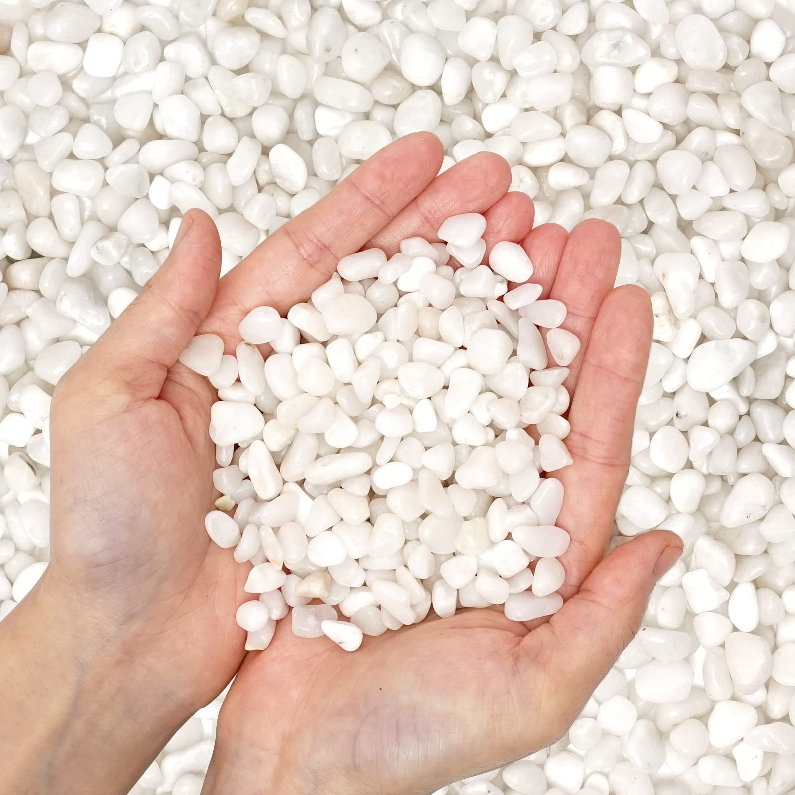 Polished White River Pebbles (3/8 inch)