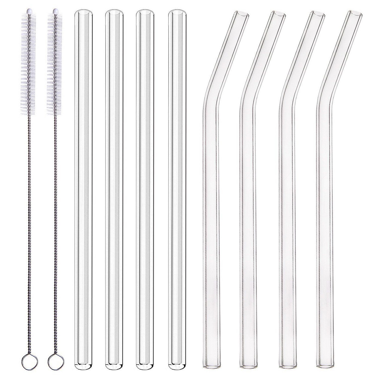 ALINK Glass Smoothie Straws