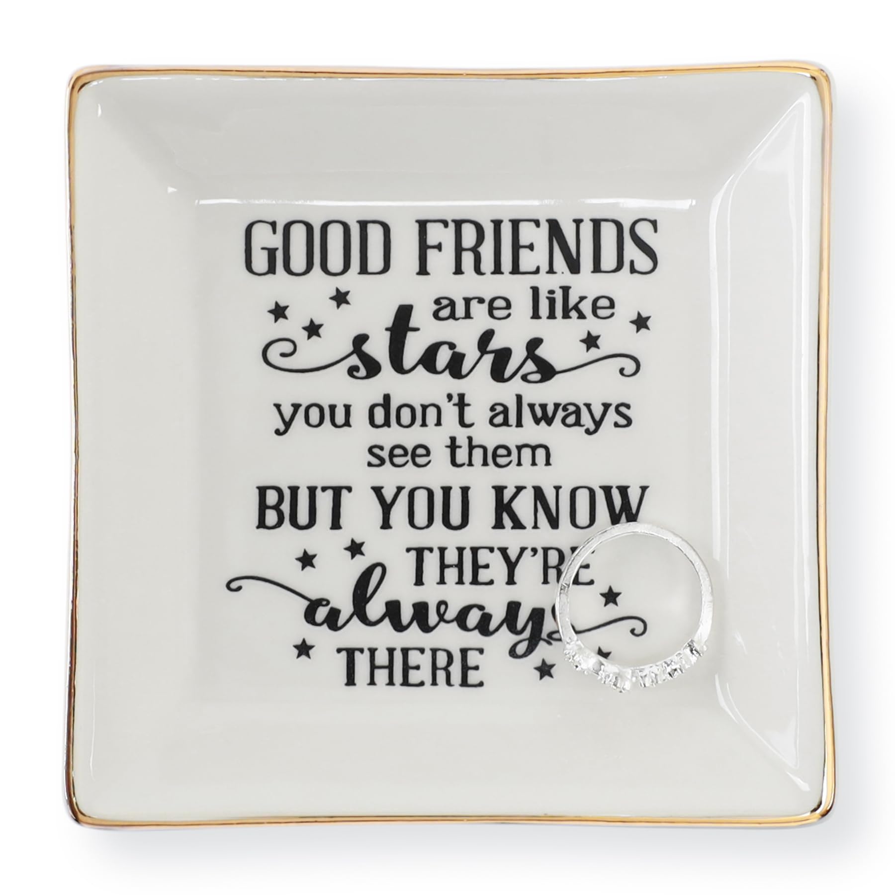 HOME SMILE Friendship Ceramic Ring Dish