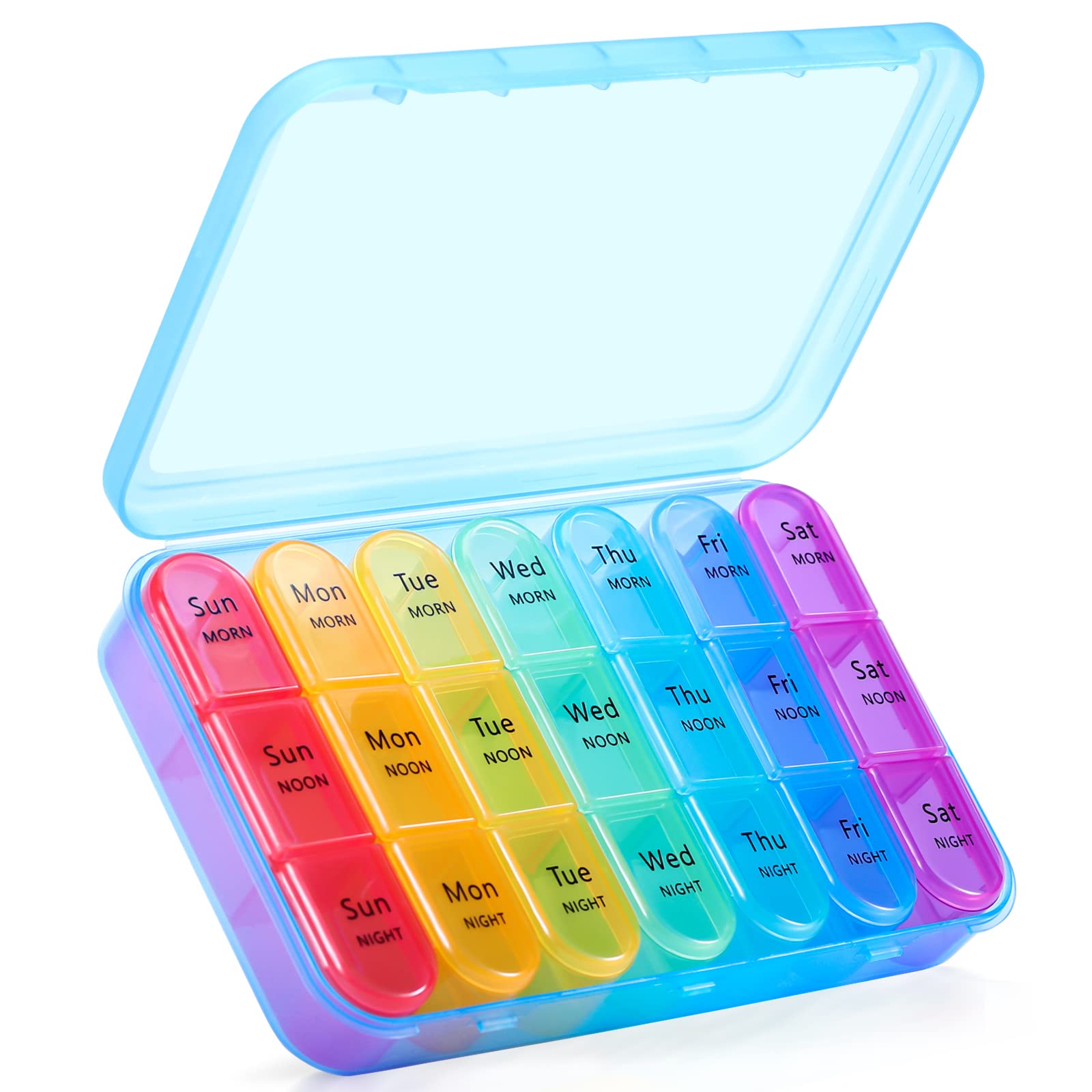 ASprink Weekly Pill Organizer (3x Daily)