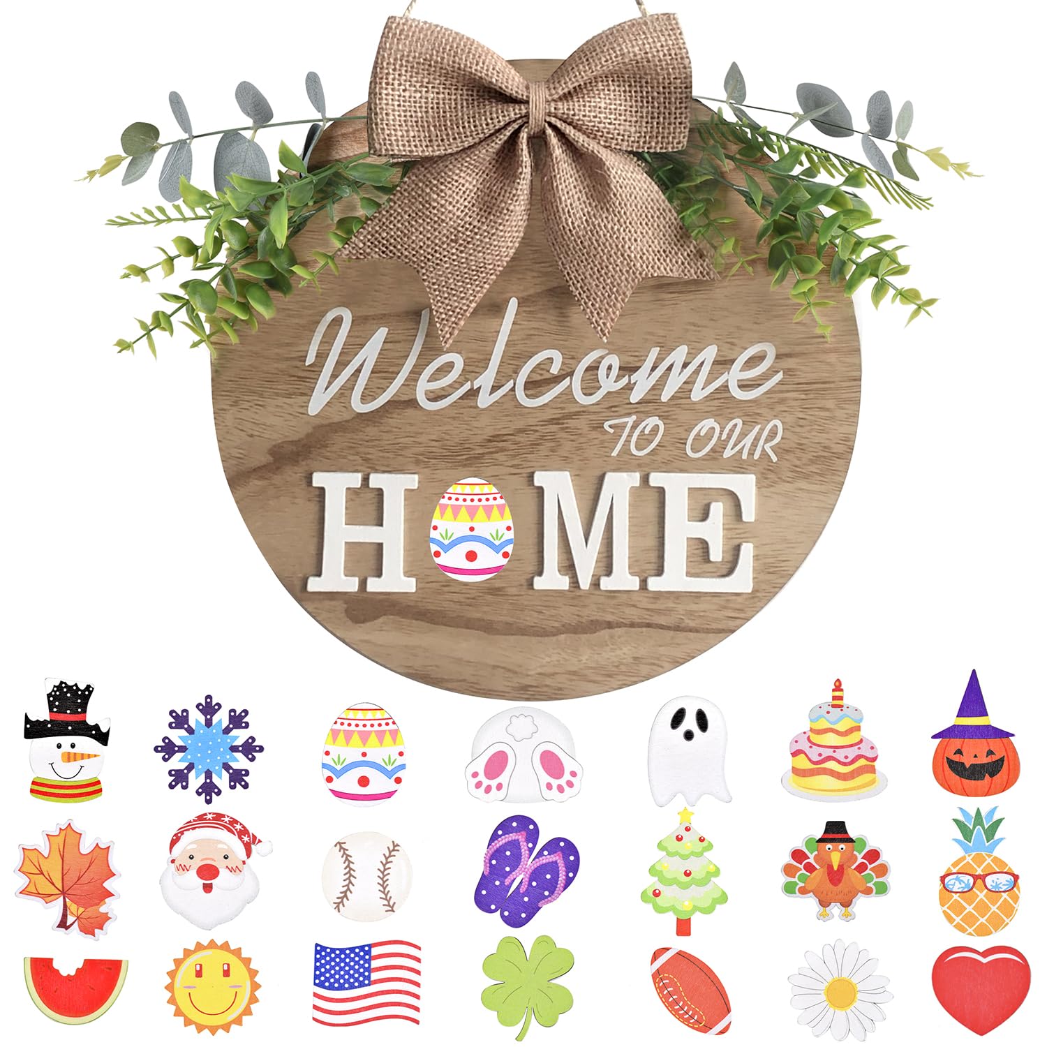 Interchangeable Seasonal Welcome Sign