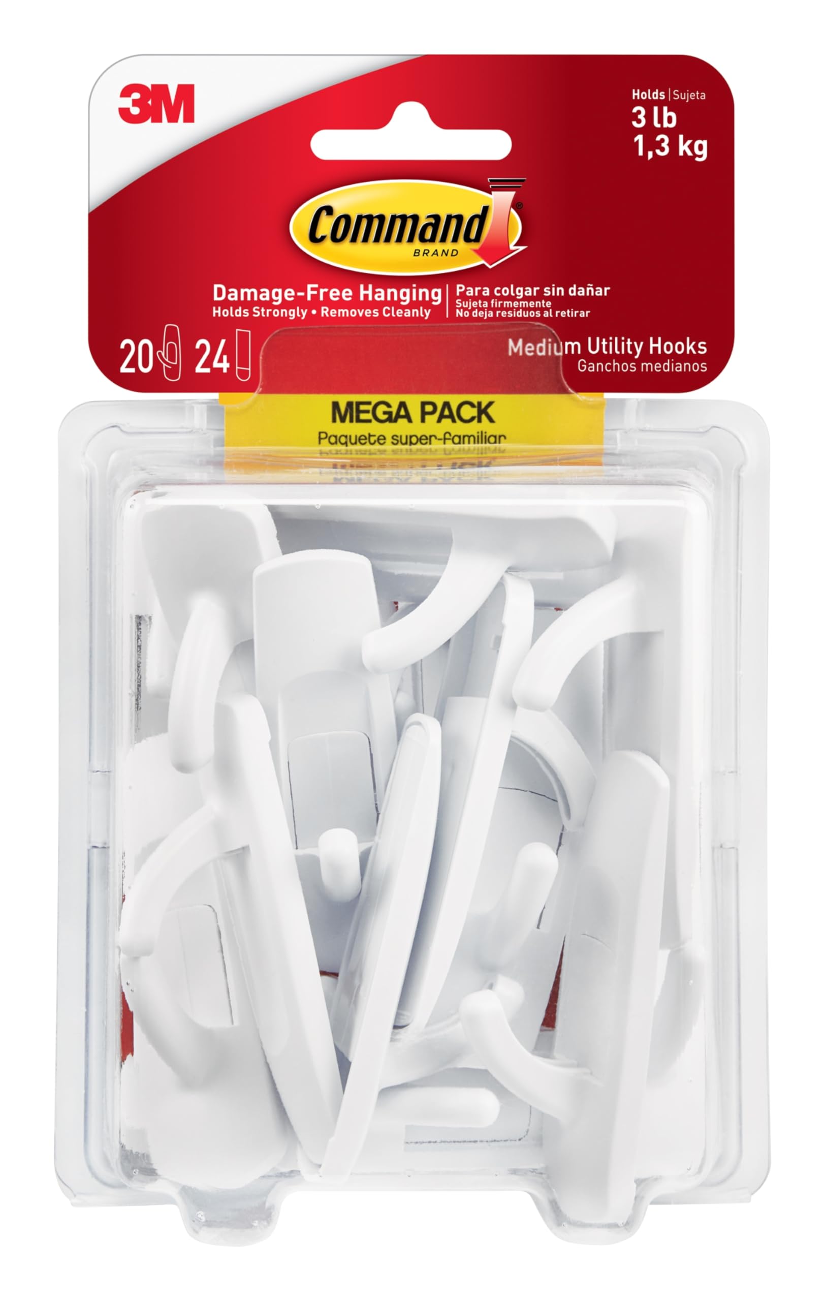 Command Medium Utility Hooks (20‑pack)
