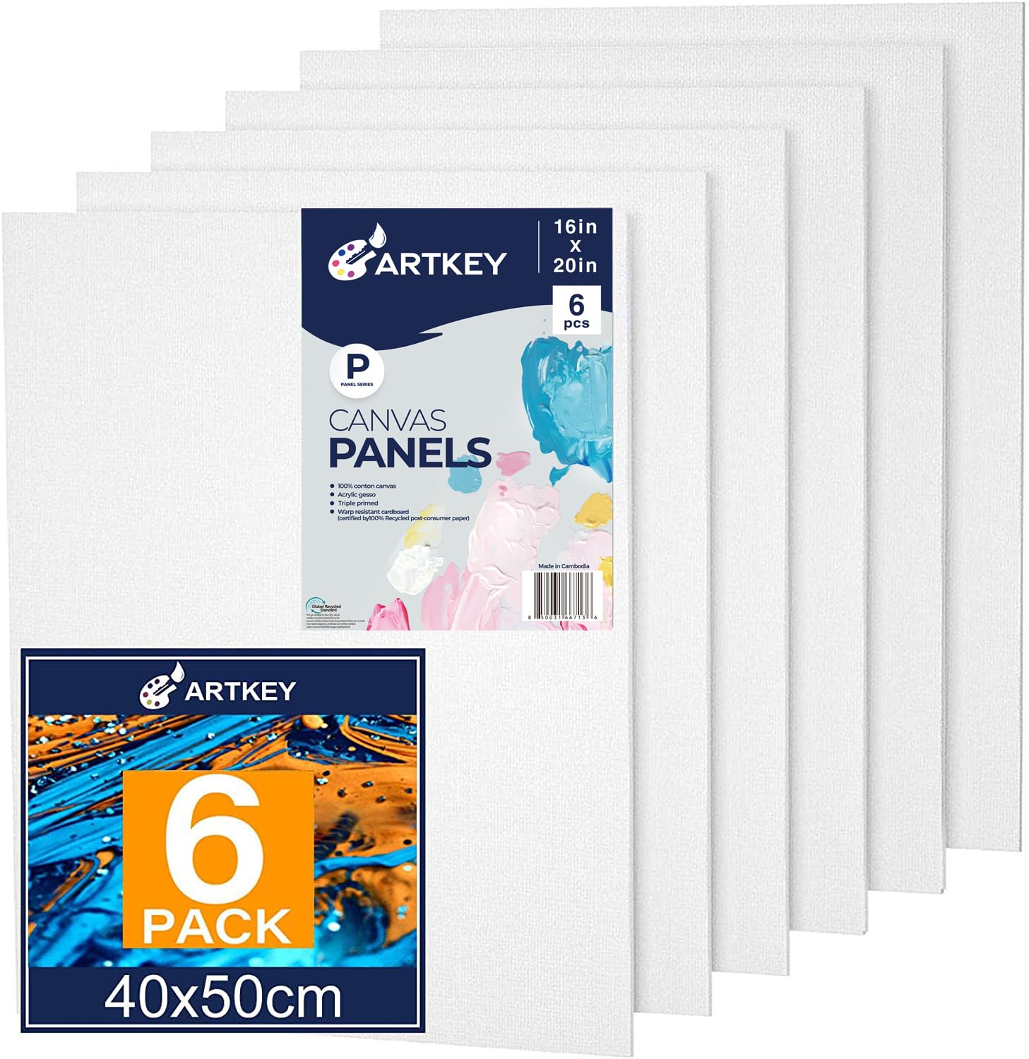 Artkey Canvas Panels 16x20 (6-Pack)