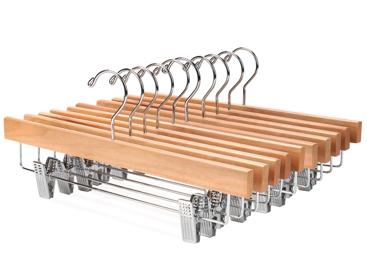 Nature Smile Lotus Wood Pants Hangers (10 Pack)