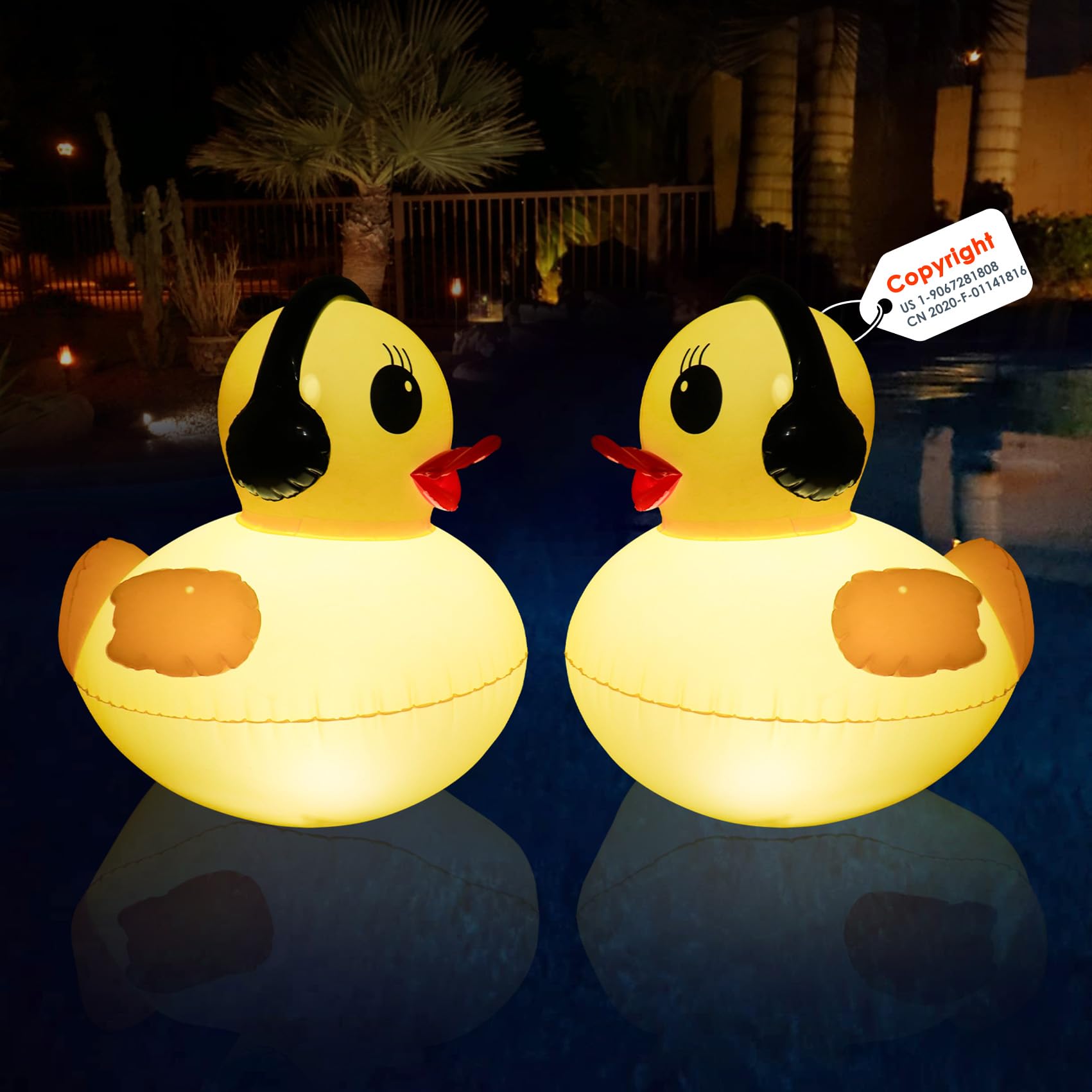 Solar Duck Floating Pool Light (2-Pack)