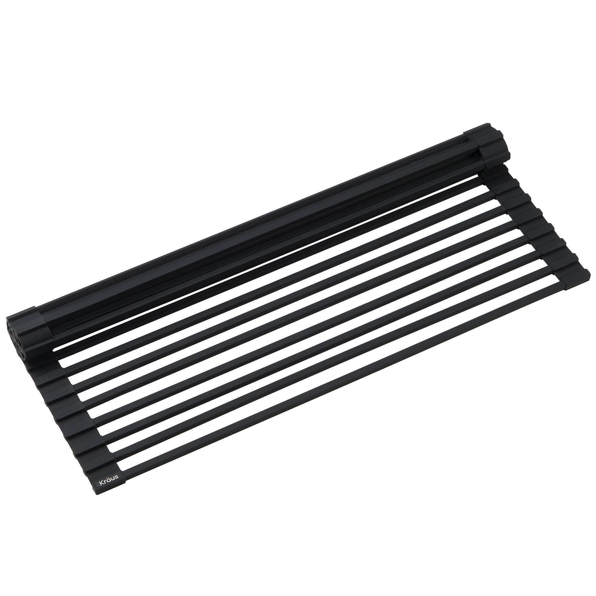 Kraus Multipurpose Over-Sink Roll-Up Dish Drying Rack (Black)