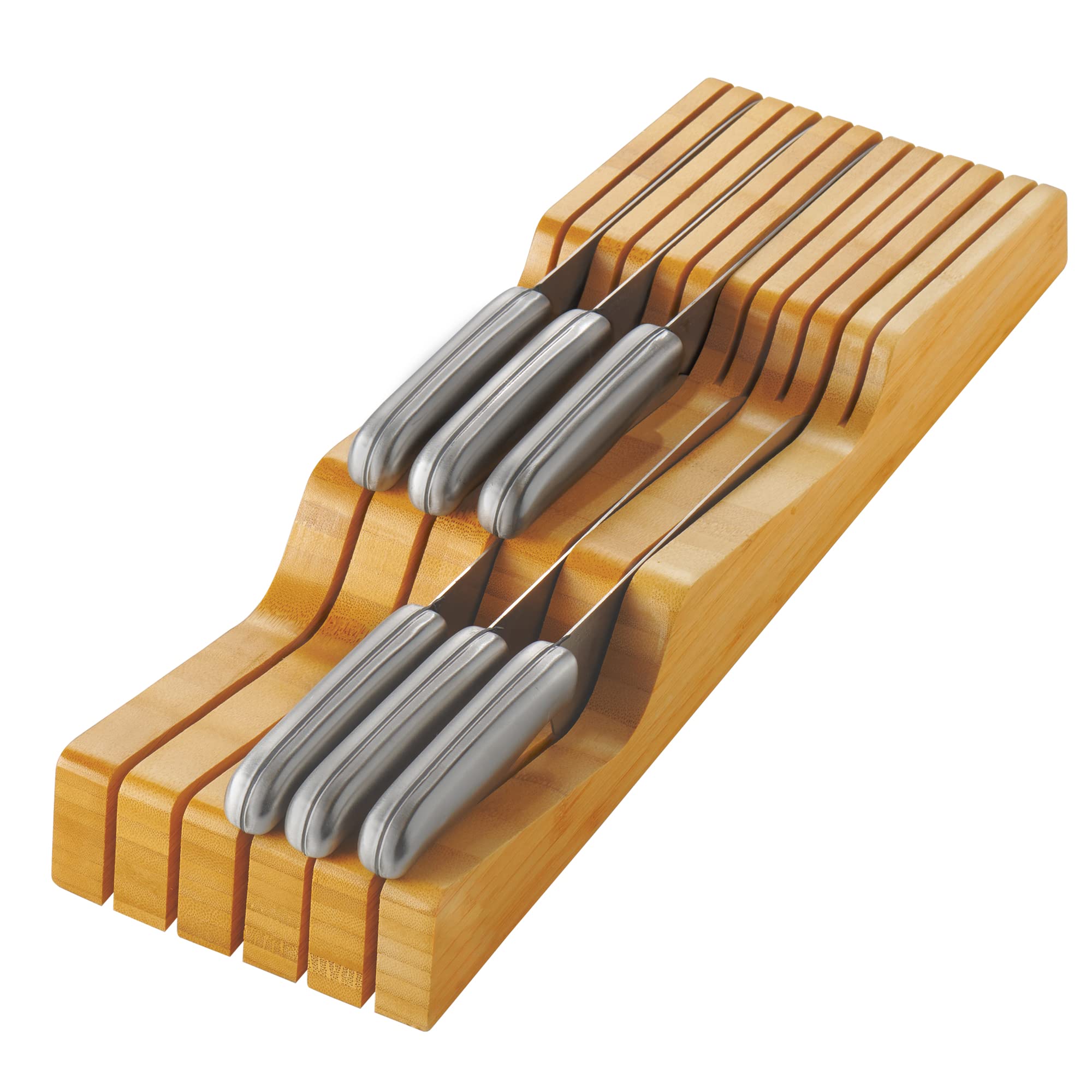 Bamboo In-Drawer Knife Block — 16 Slot