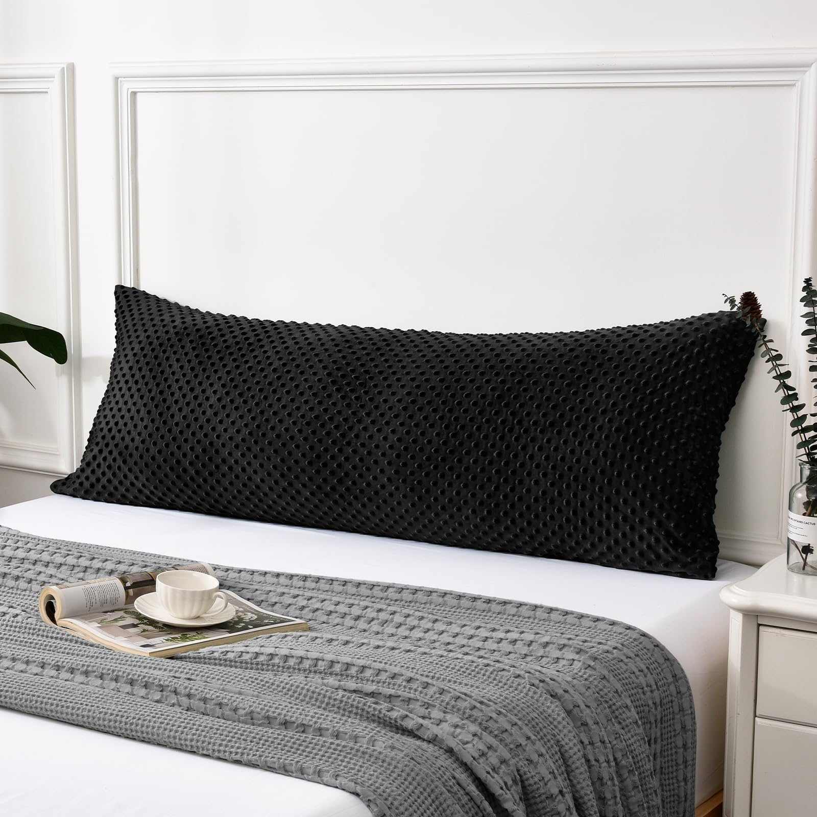 PHF Minky Dot Velvet Body Pillowcase