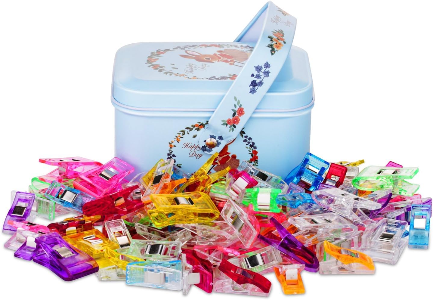 CampTek Sewing Clips Pack of 100 with Tin Box