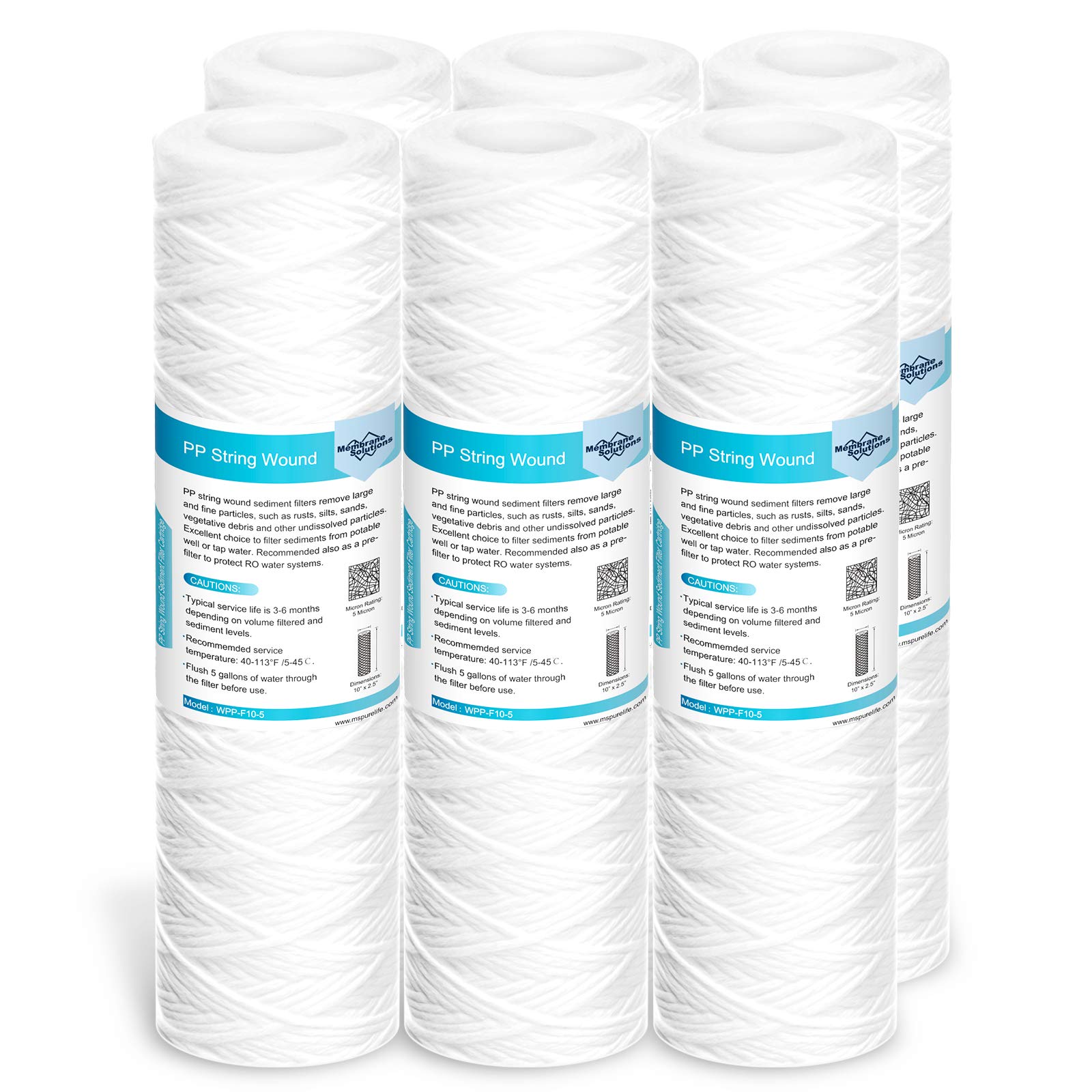 Membrane Solutions 5‑Micron String‑Wound Filter