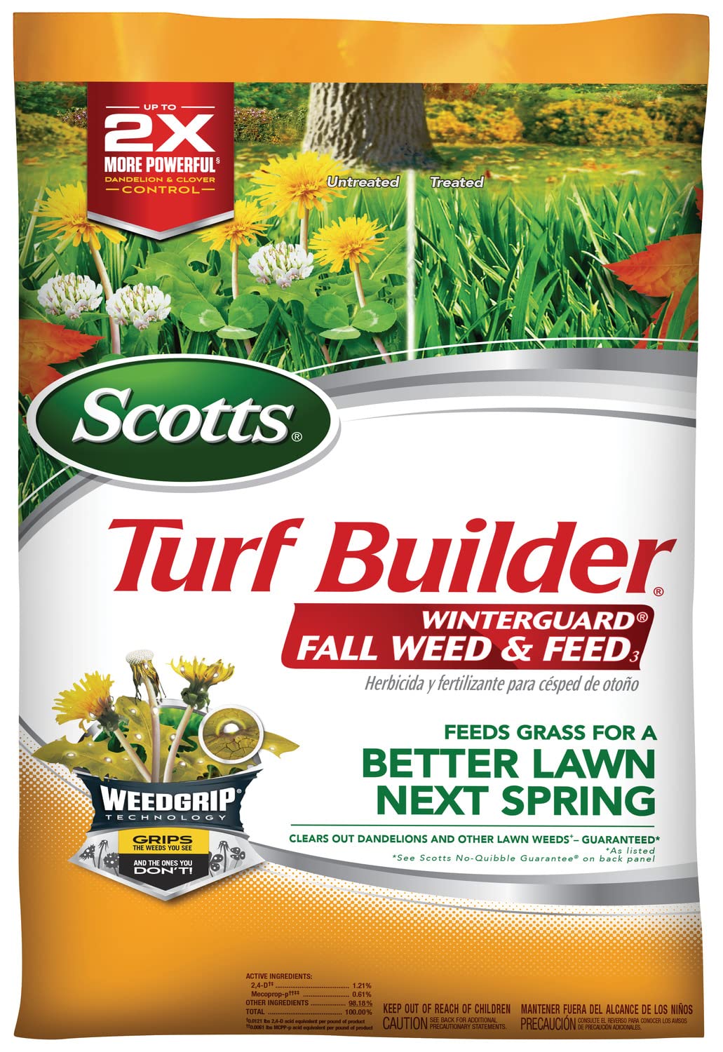 Scotts Turf Builder WinterGuard Fall Weed & Feed3 — Weed Killer Plus Fall Fertilizer