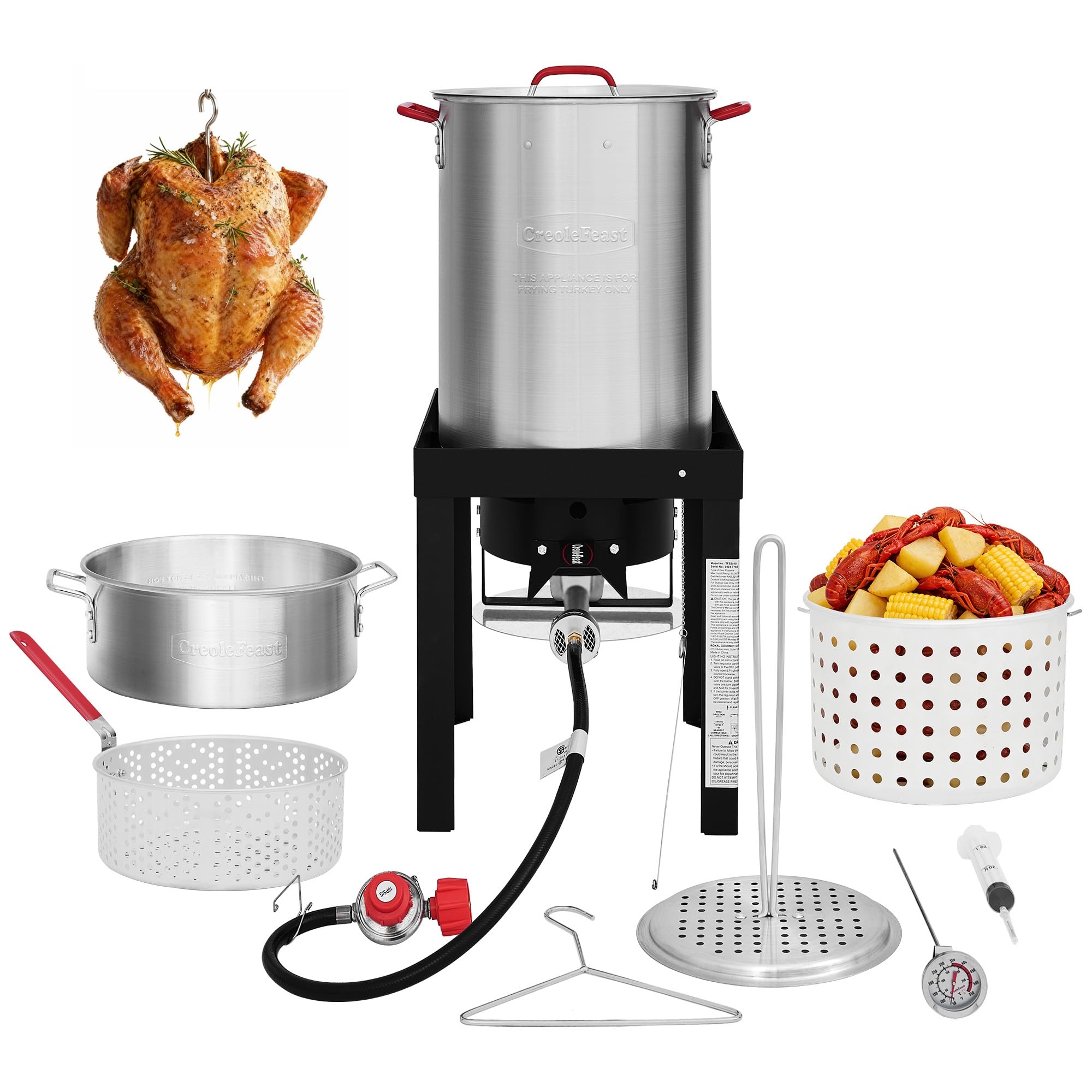 CreoleFeast TFS3010 30qt Turkey & 10qt Fish Fryer Set