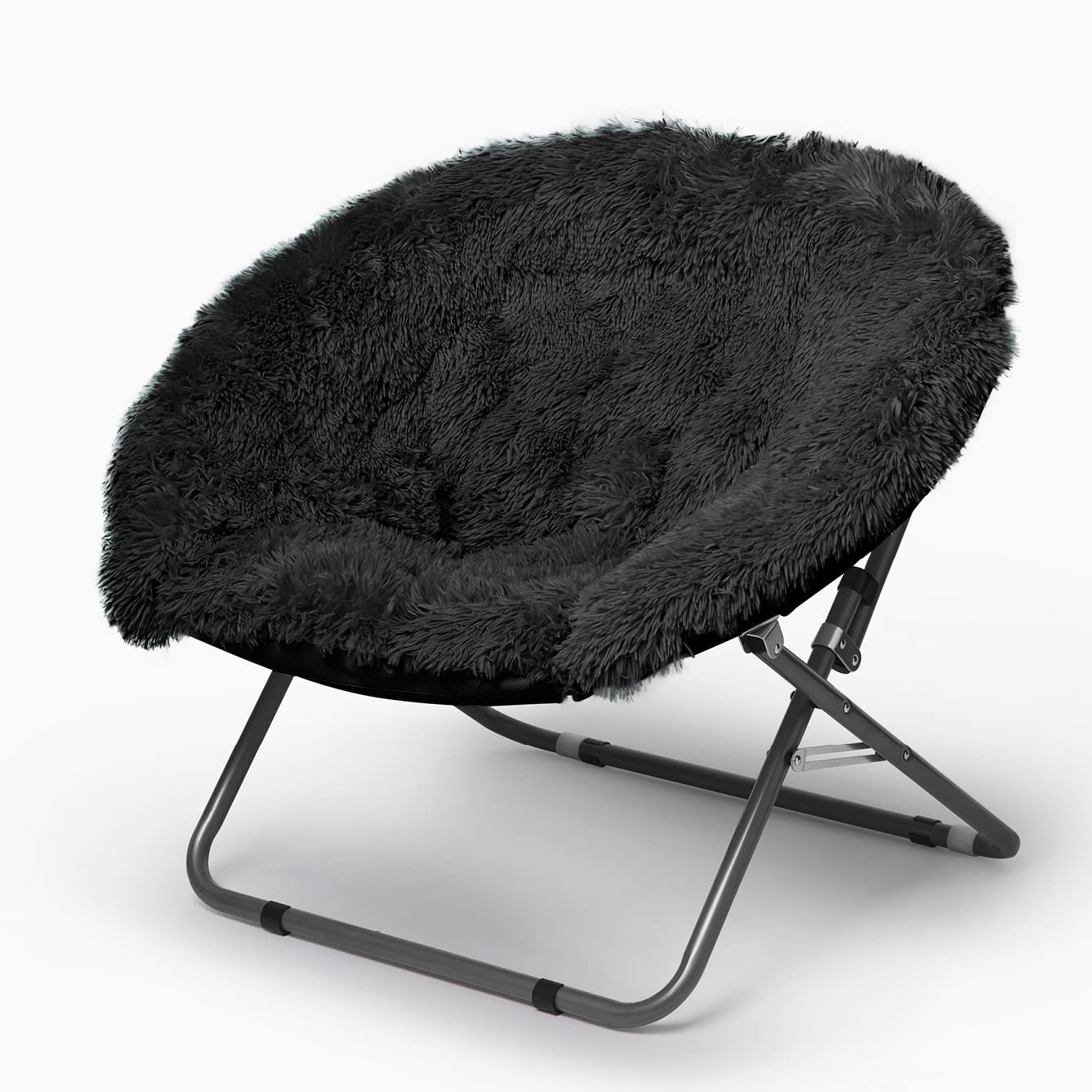 Urban Lifestyle Oversized Mongolian Faux Fur Saucer Chair