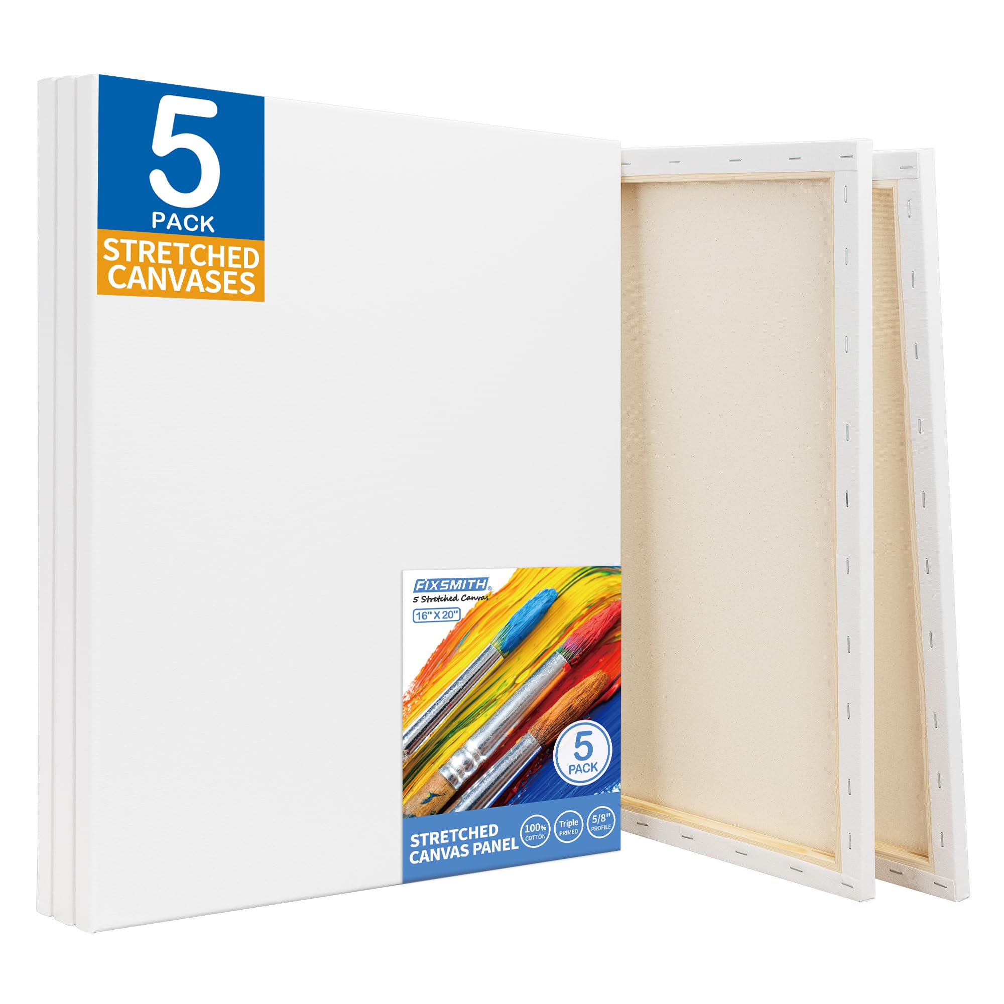 FIXSMITH Stretched Canvas 16x20 (5-Pack)