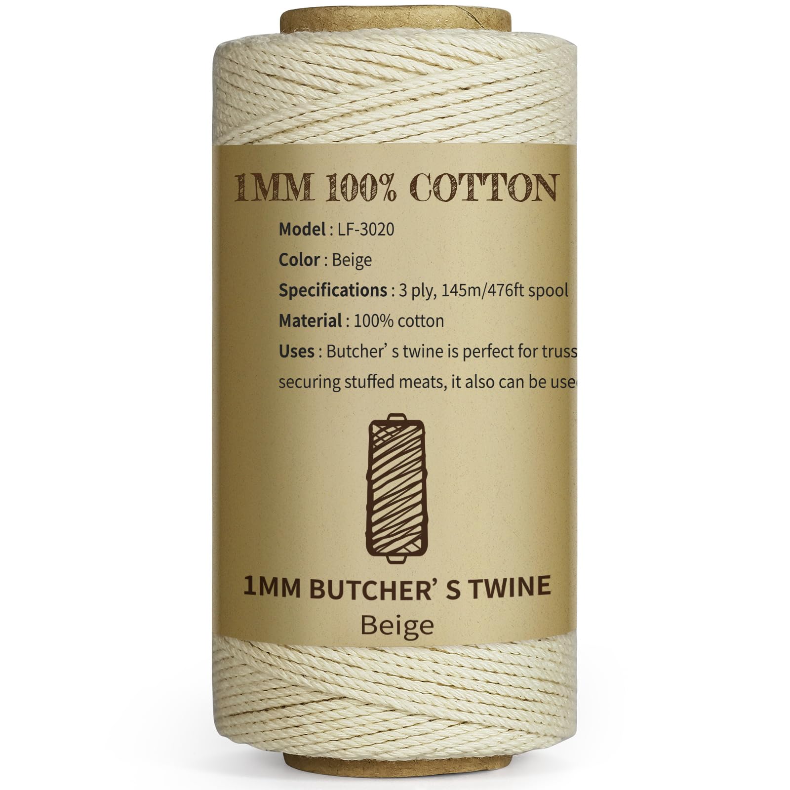 TJ.MOREE 3‑Ply 1mm Butcher's Twine
