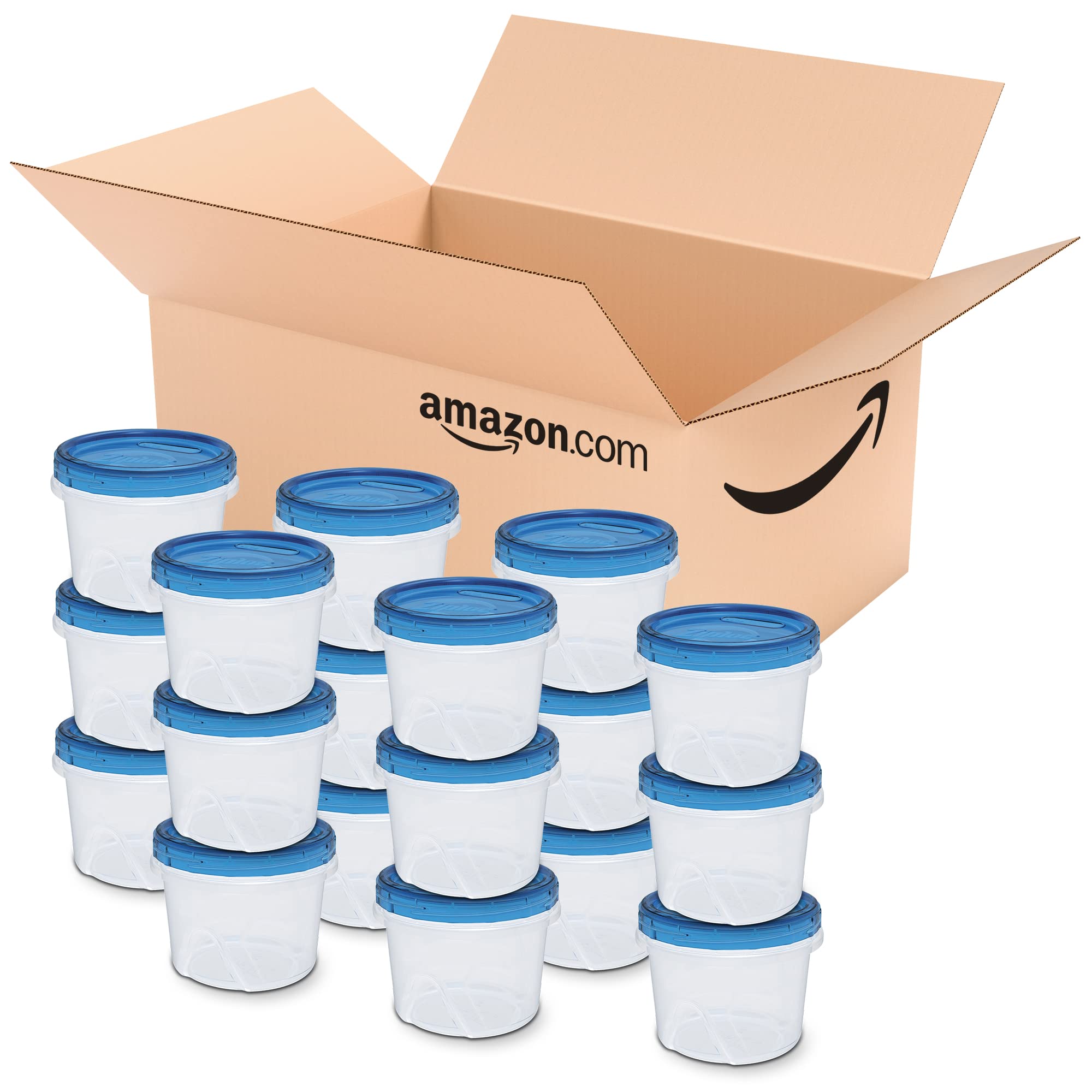 Ziploc Twist N Loc Food Storage Meal Prep Containers, Small Round, 18 Count