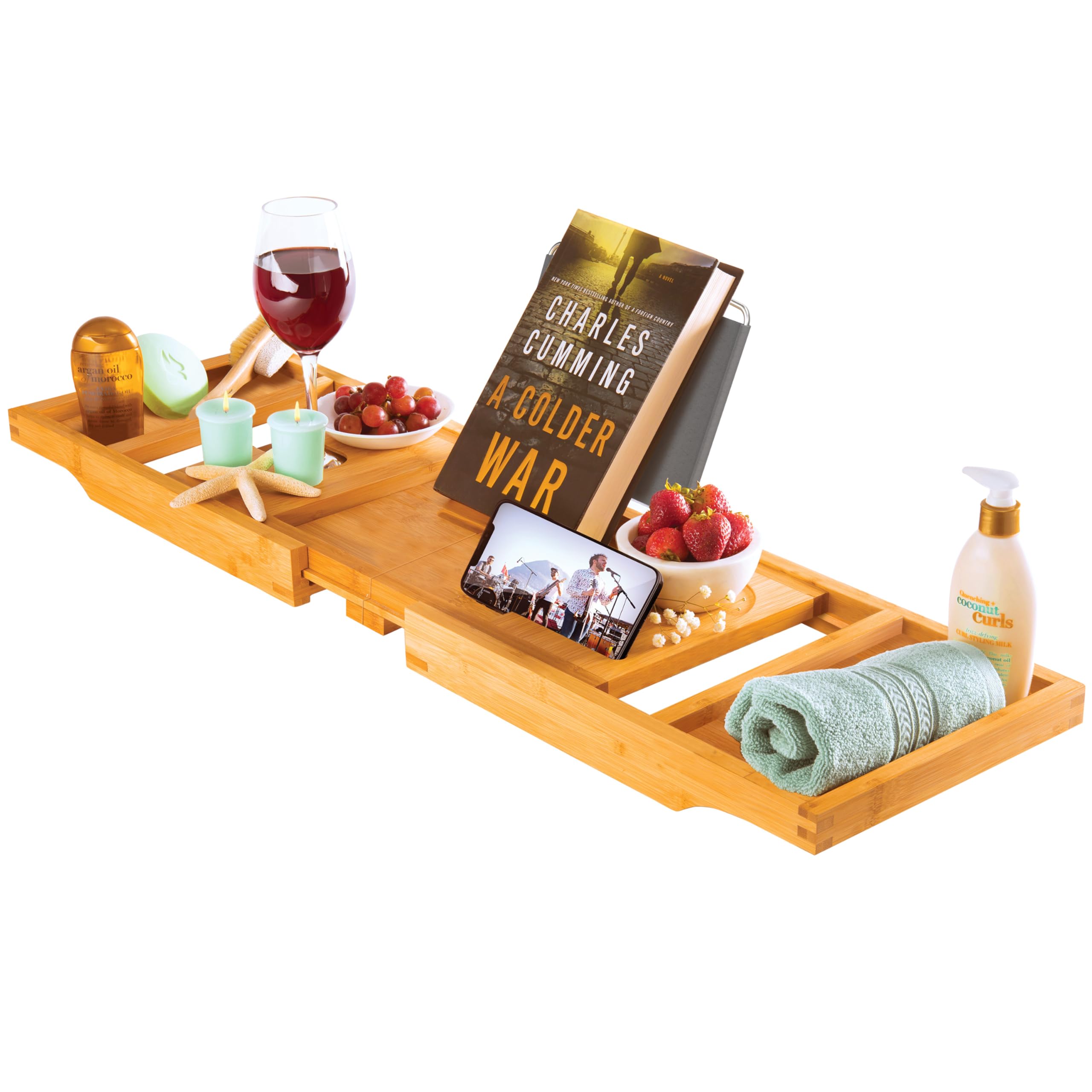 Bambüsi Expandable Bamboo Bathtub Tray
