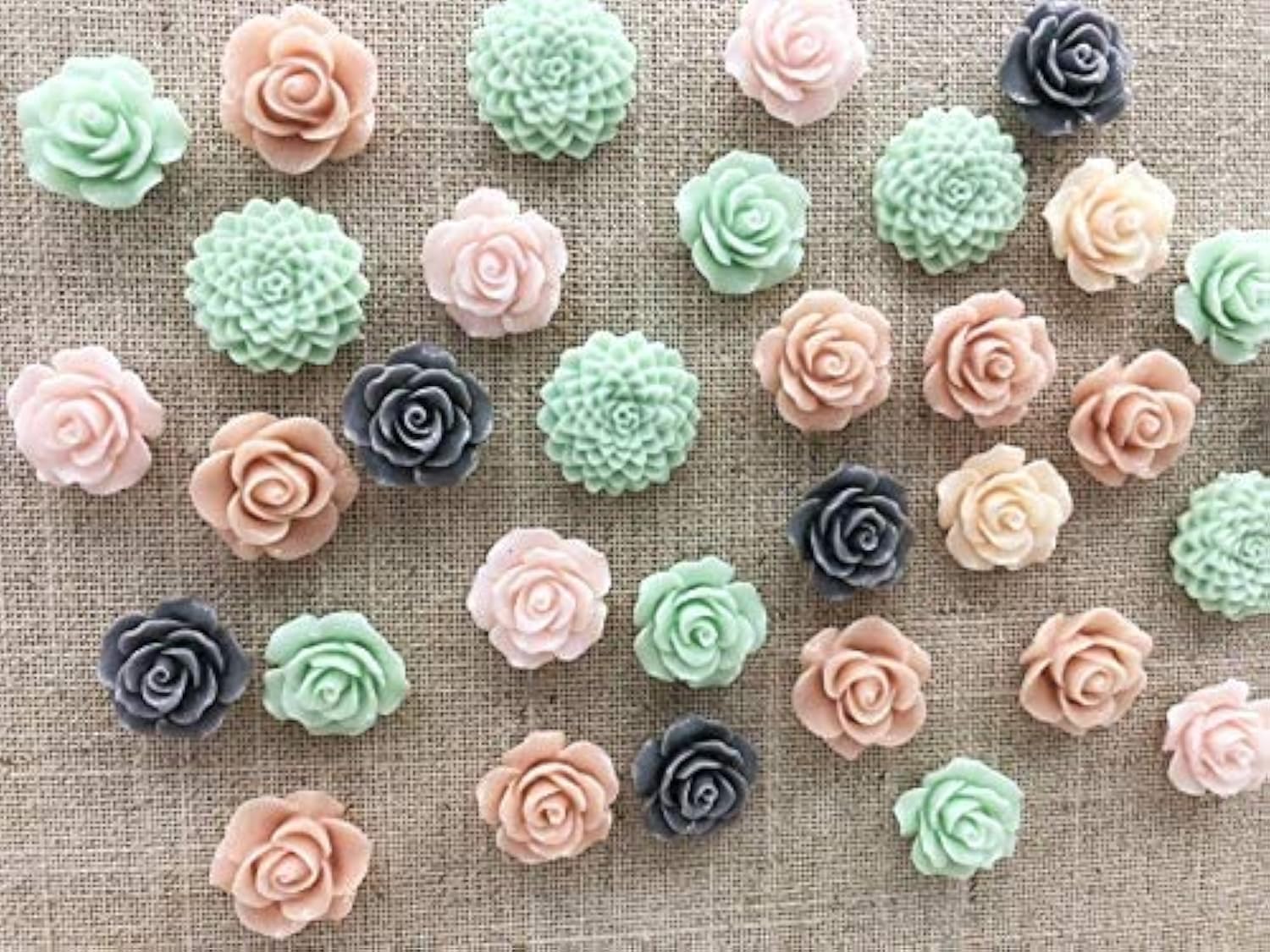 Decorative Pushpins (Mint, Gray, Pink, 24-Pack)