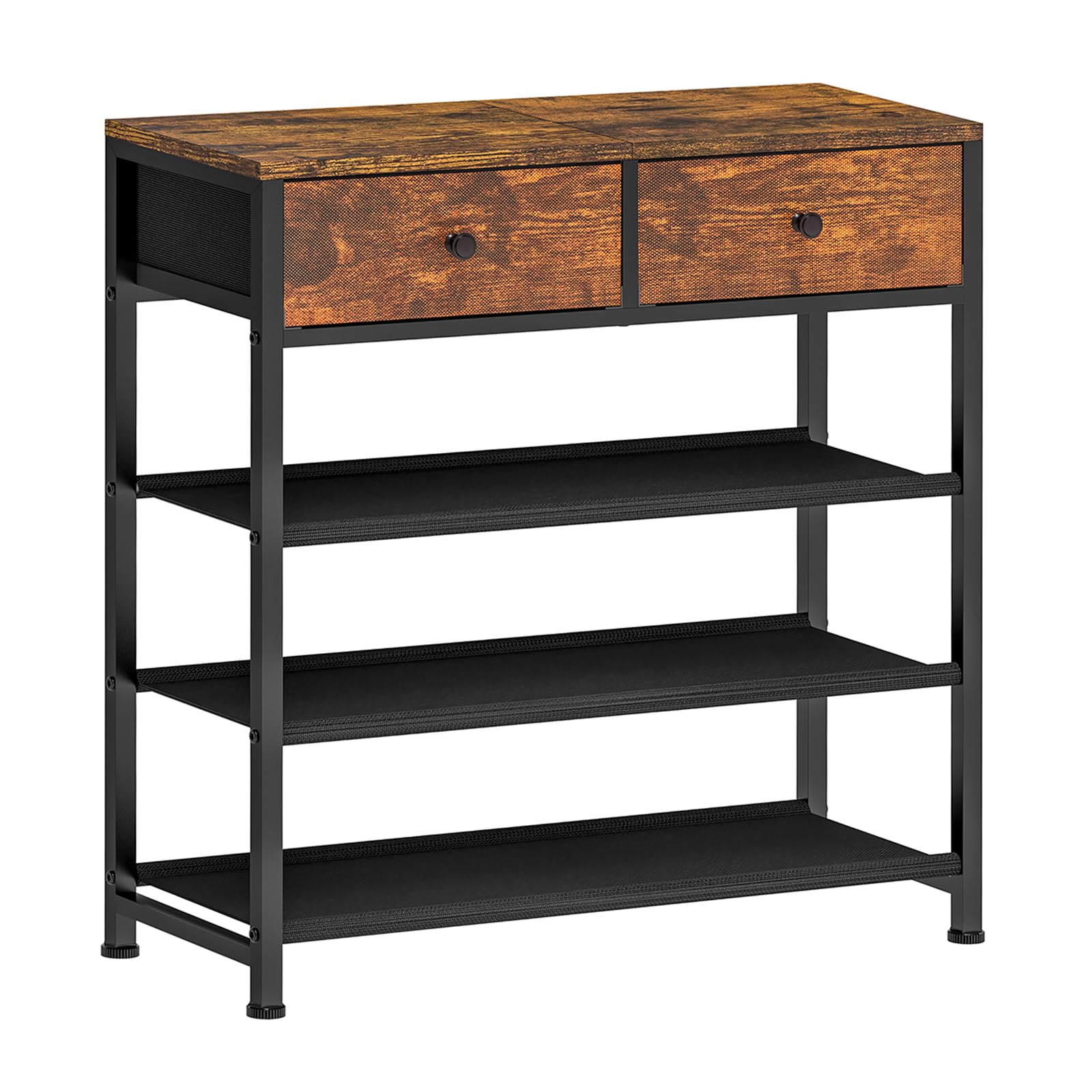 usikey 4-Tier Shoe Rack with Drawers