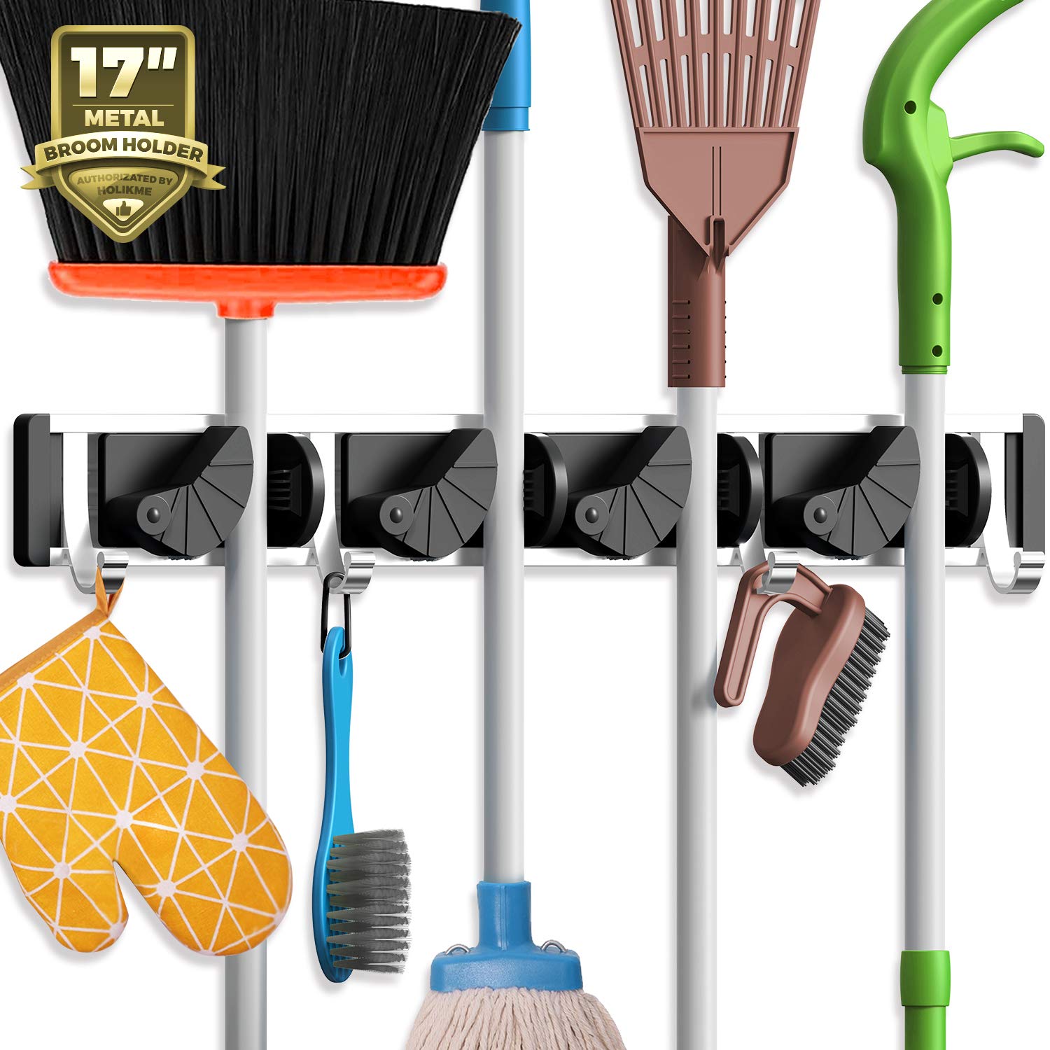 Holikme Metal Mop & Broom Holder