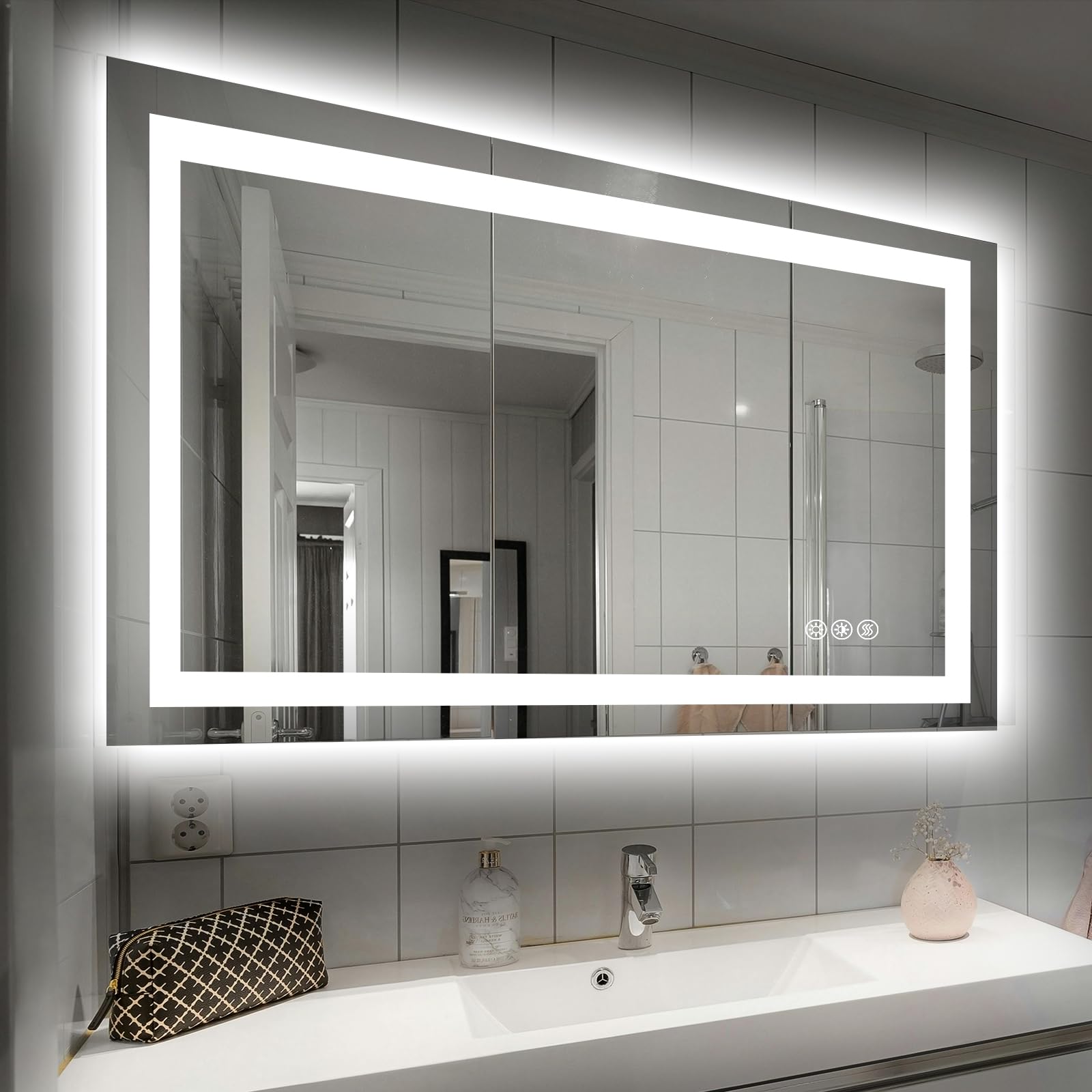 Hivone Double-Lit LED Bathroom Mirror