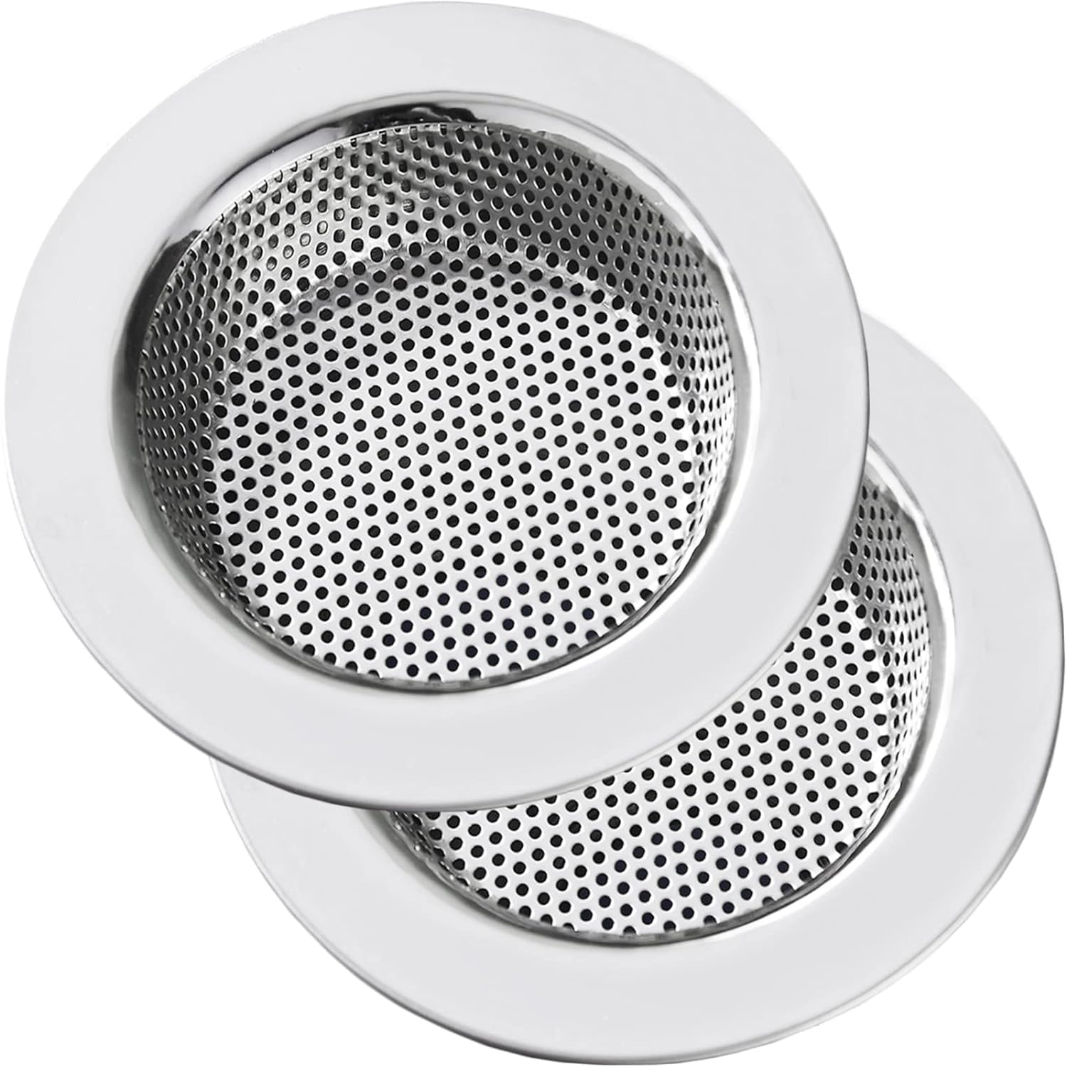 LASSHSWA 4.5" Stainless Steel Sink Strainer (2-Pack)