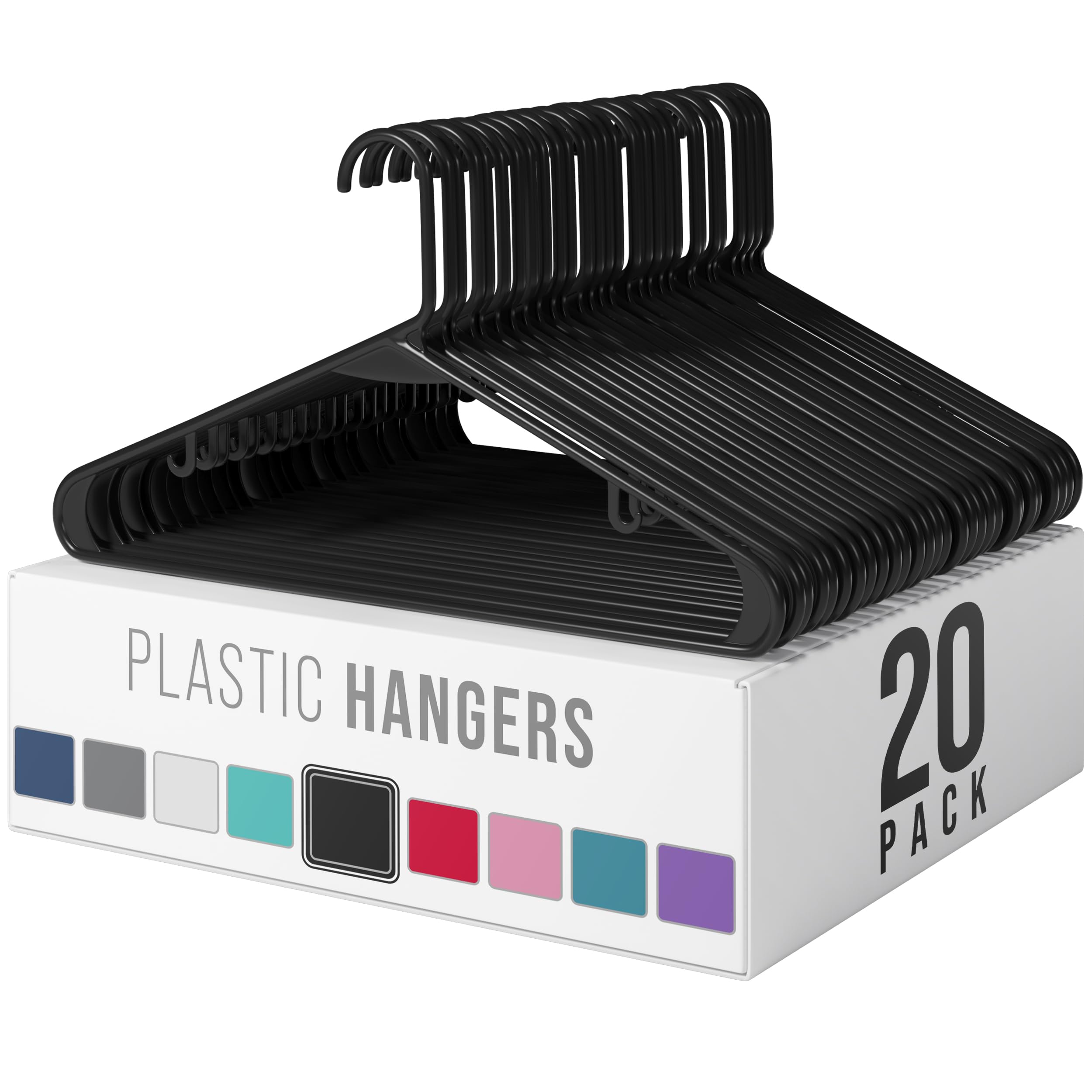 Neaterize Plastic Hangers (Black)